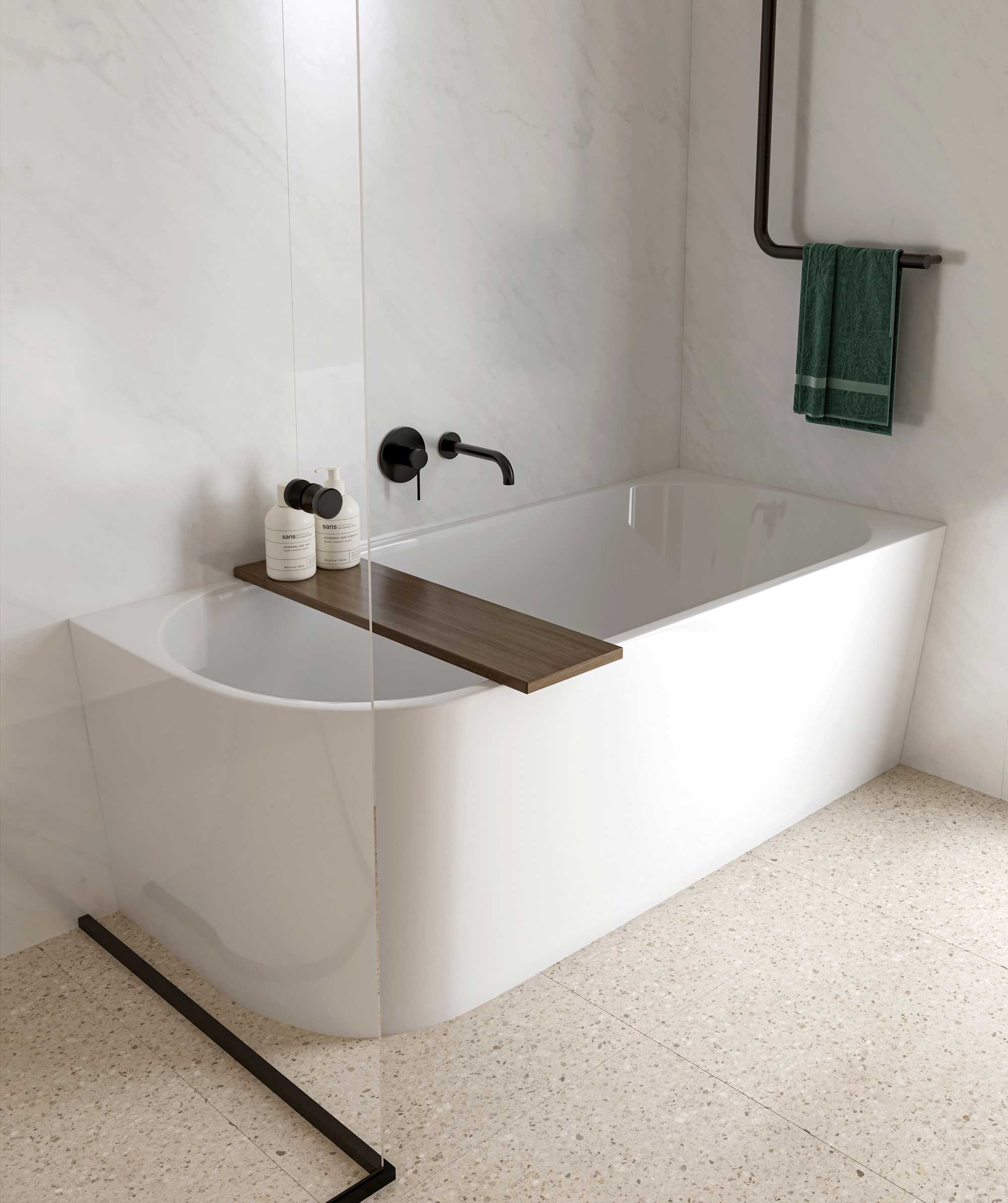 Plati 110 corner freestanding bath - no overflow