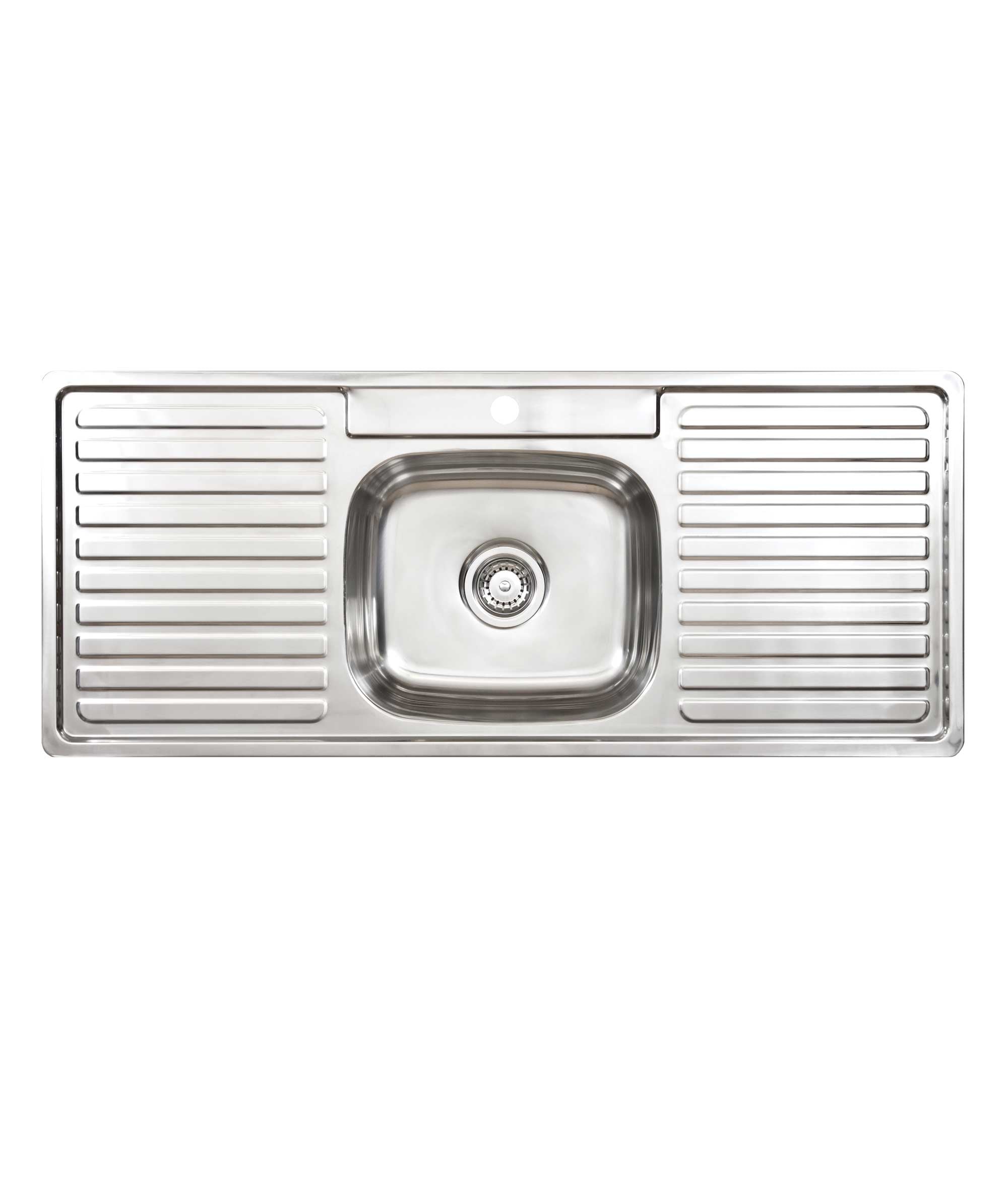 Acero 012 stainless steel sink with two drainers