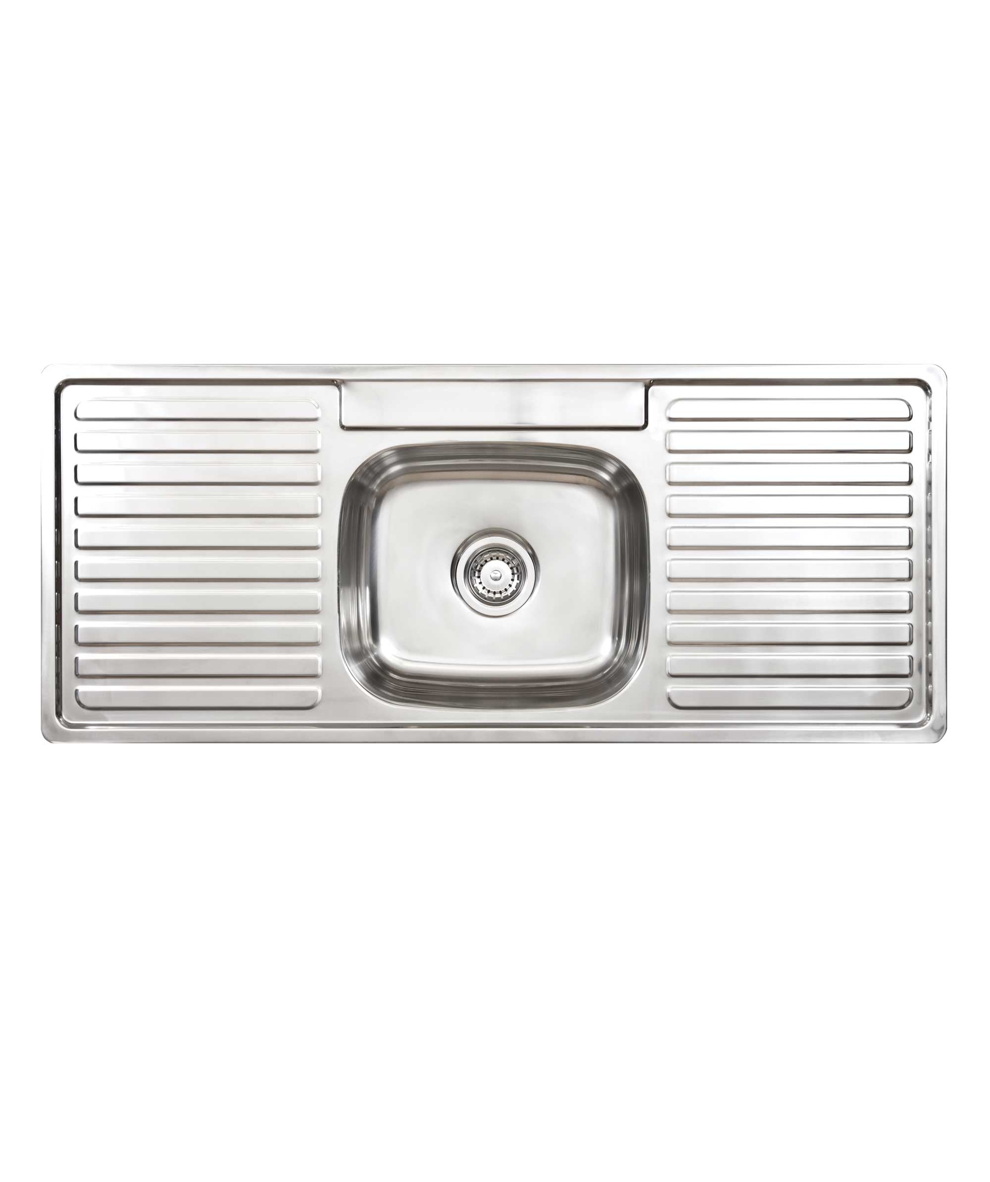 Acero 012 stainless steel sink with two drainers