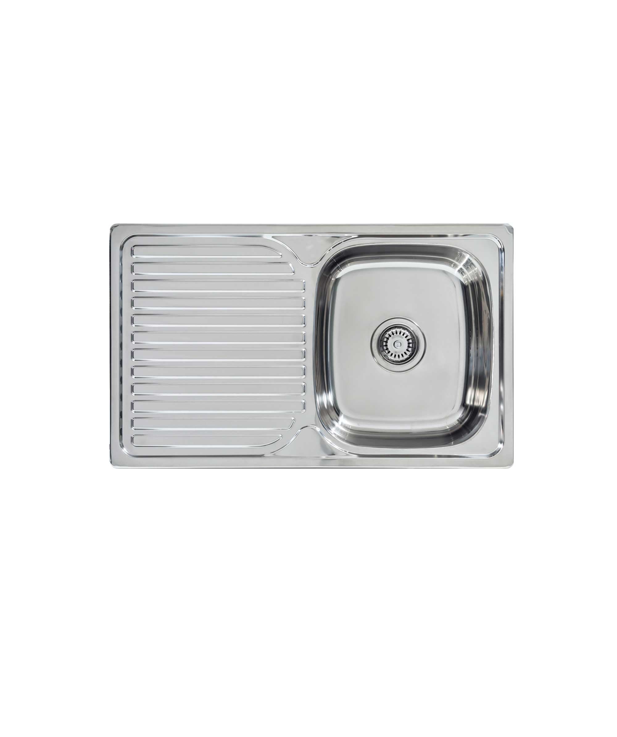 Acero 800 stainless steel sink with drainer