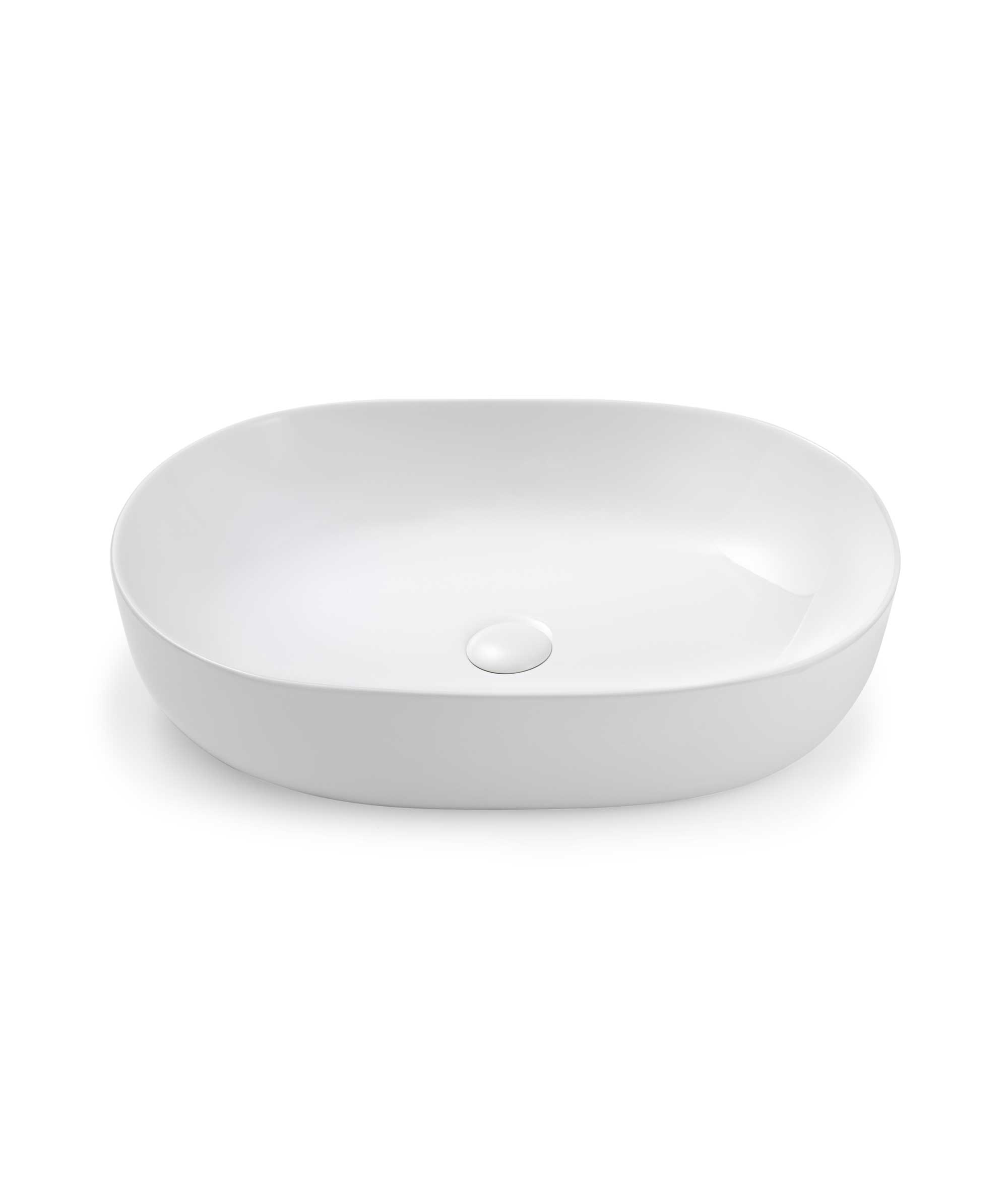 Arko 600 ceramic basin - White Gloss