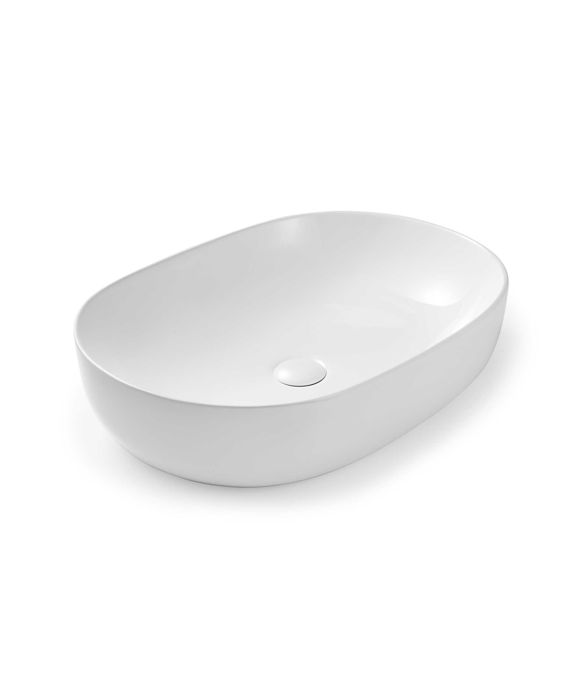 Arko 600 ceramic basin - White Gloss