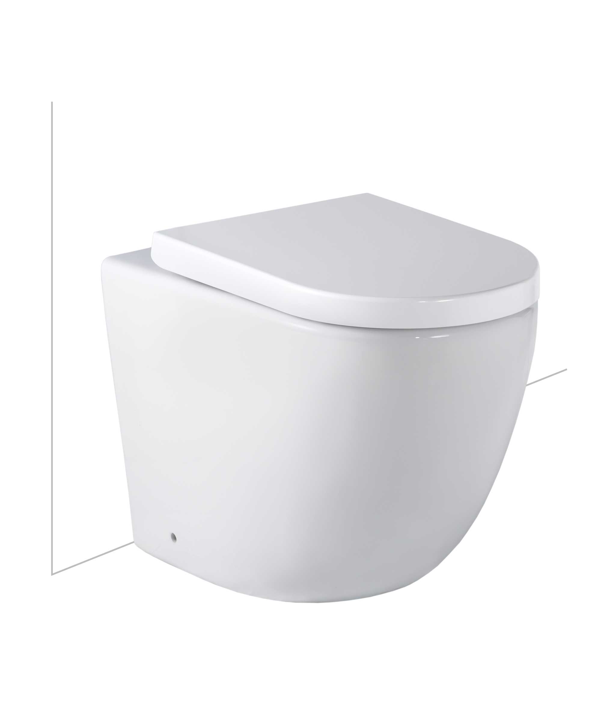 Arko Floor Mount toilet suite - White Gloss - choice of seats