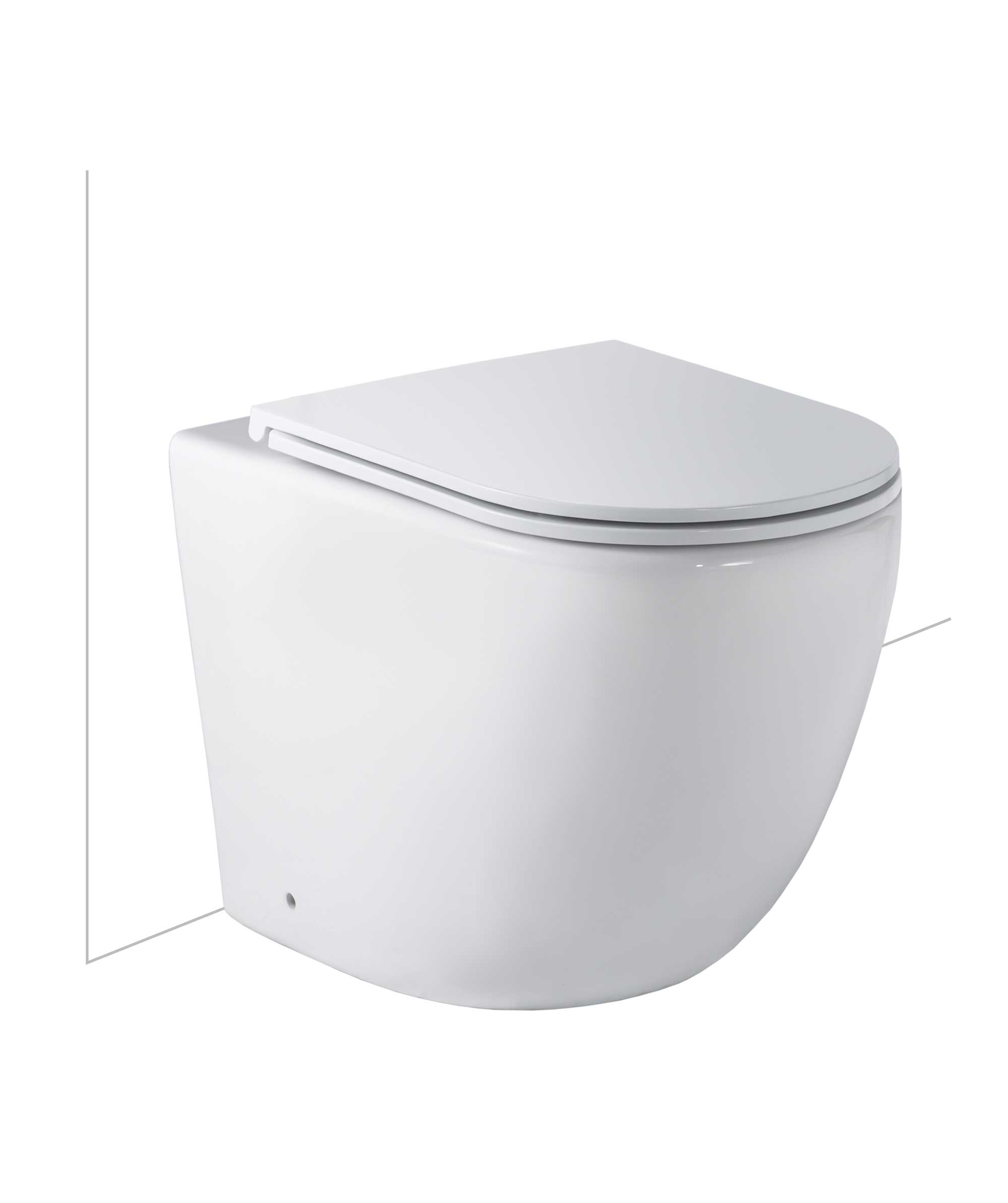 Arko Floor Mount toilet suite - White Silk Matte - with choice of seats