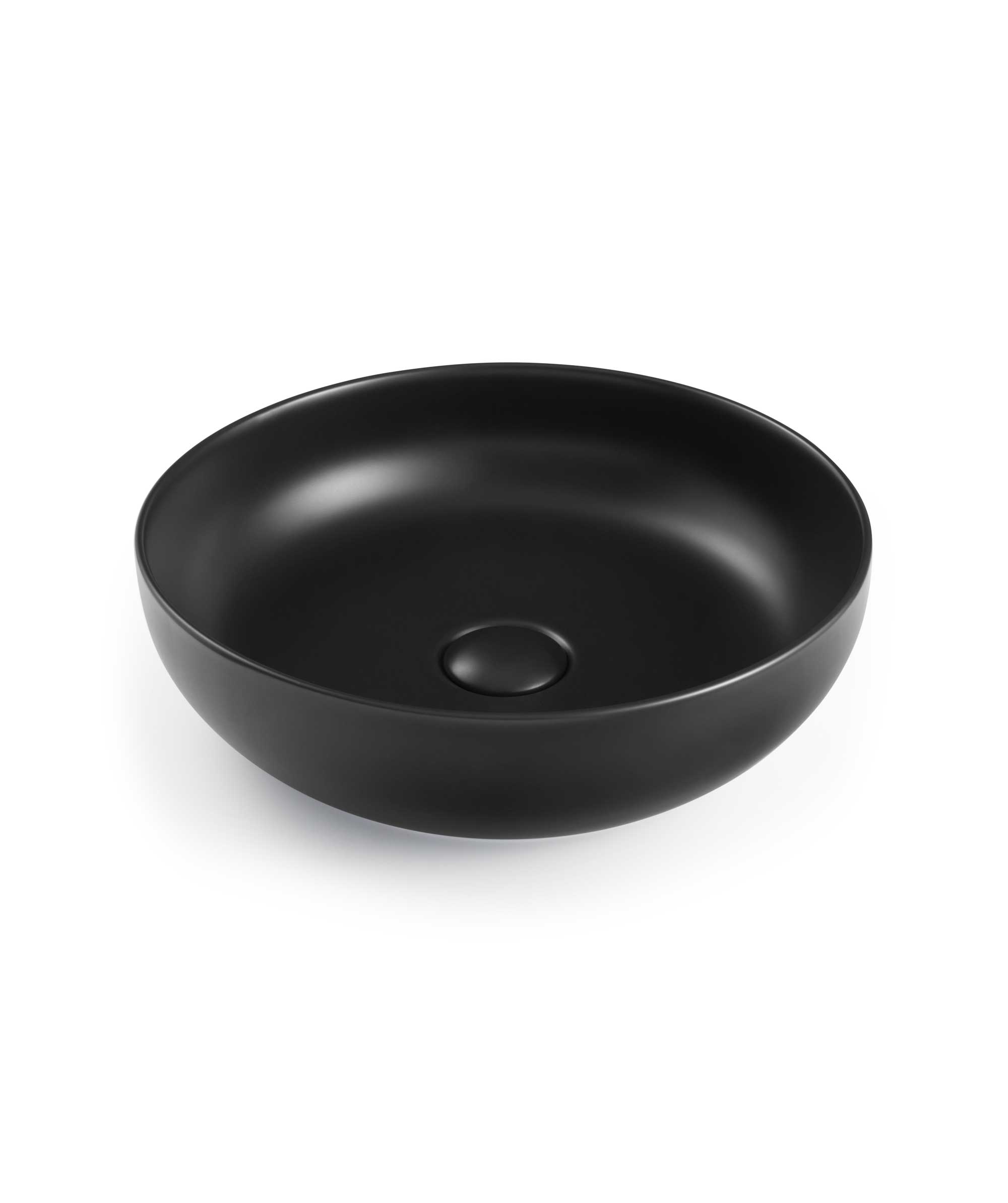 Aurora 380 ceramic basin - Black Silk Matte