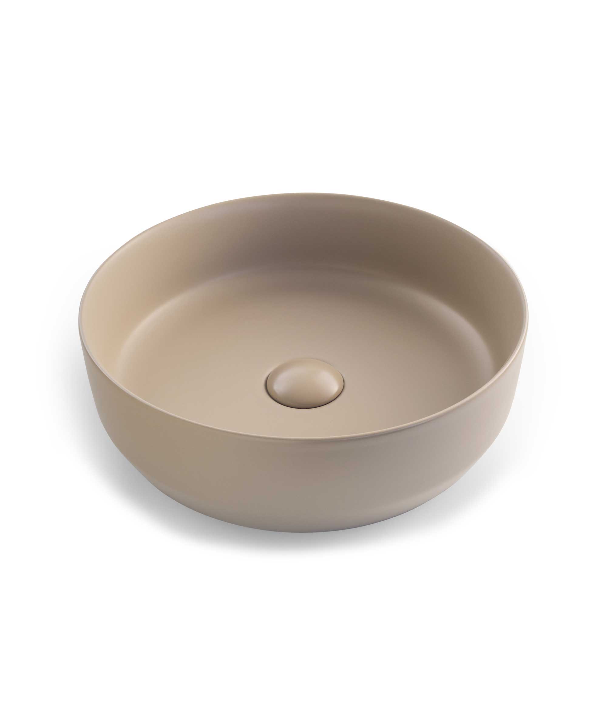 Aurora 385 ceramic basin - Smoky Taupe Silk Matte