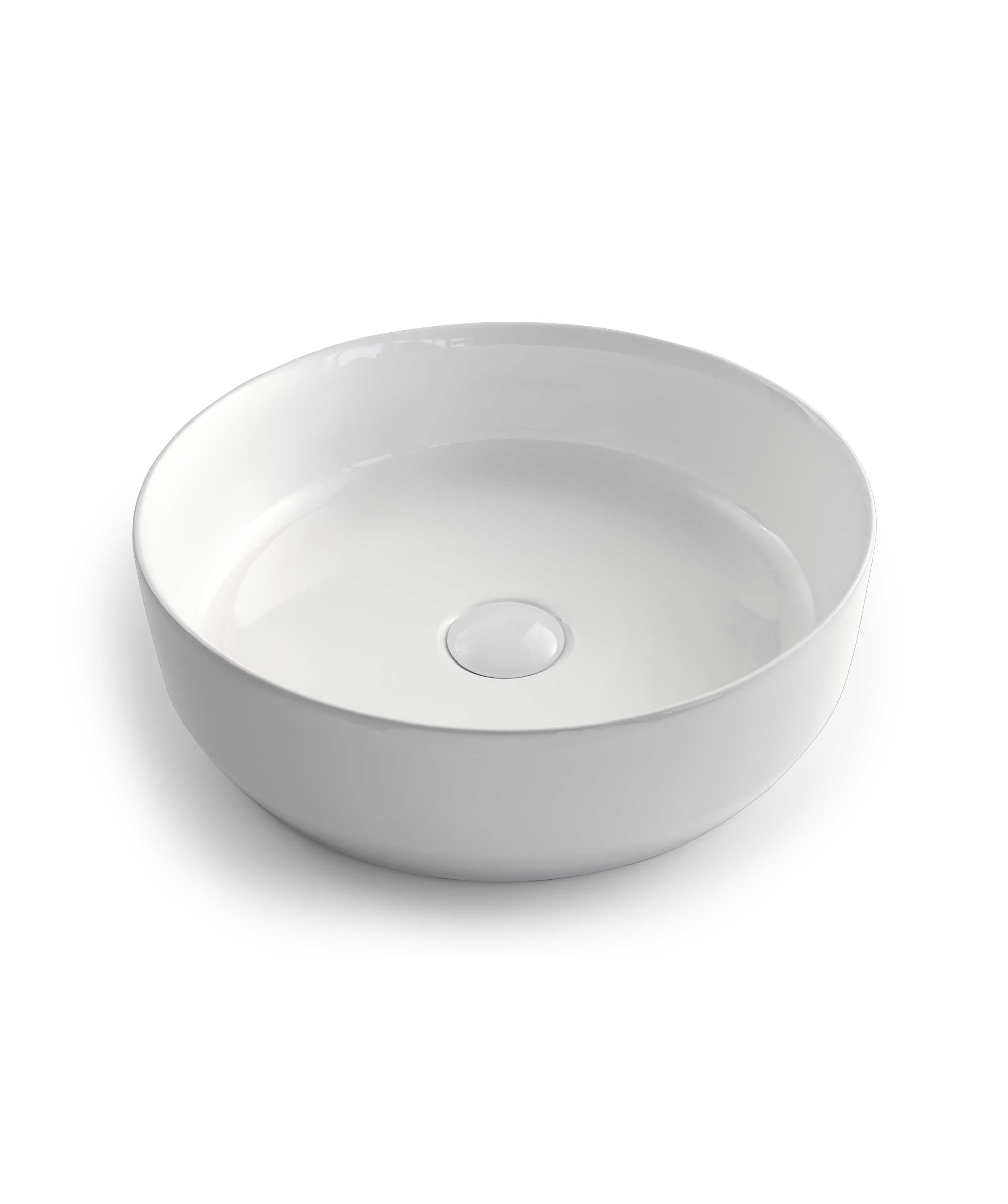 Aurora 385 ceramic basin - White Gloss