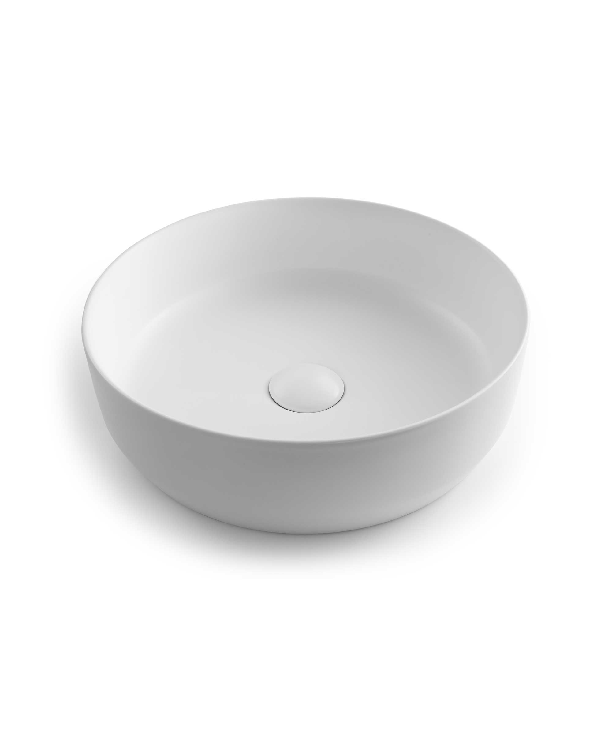 Aurora 385 ceramic basin - White Silk Matte