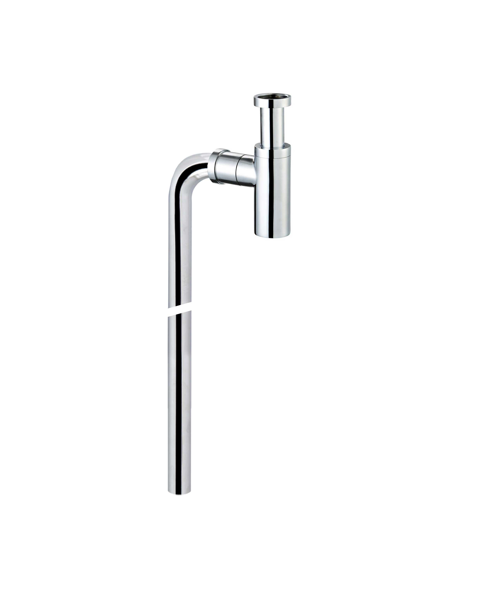 Floor Exit Pipe for Bottle Trap - Chrome