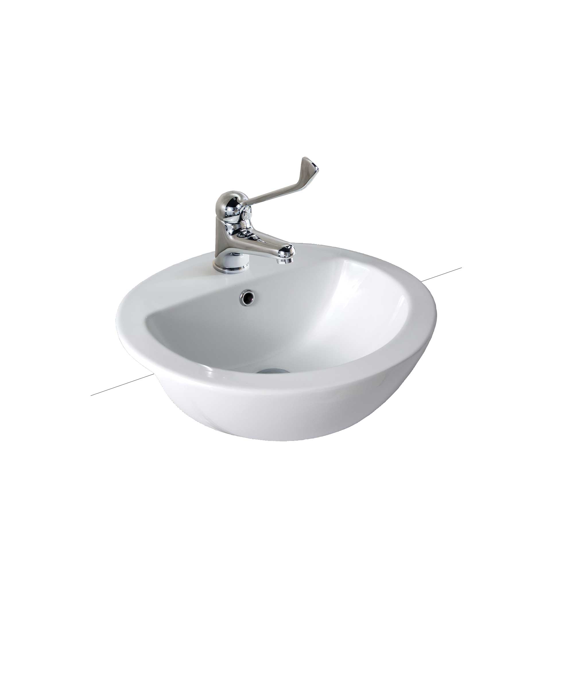 Chios 205 Care ceramic basin - White Gloss