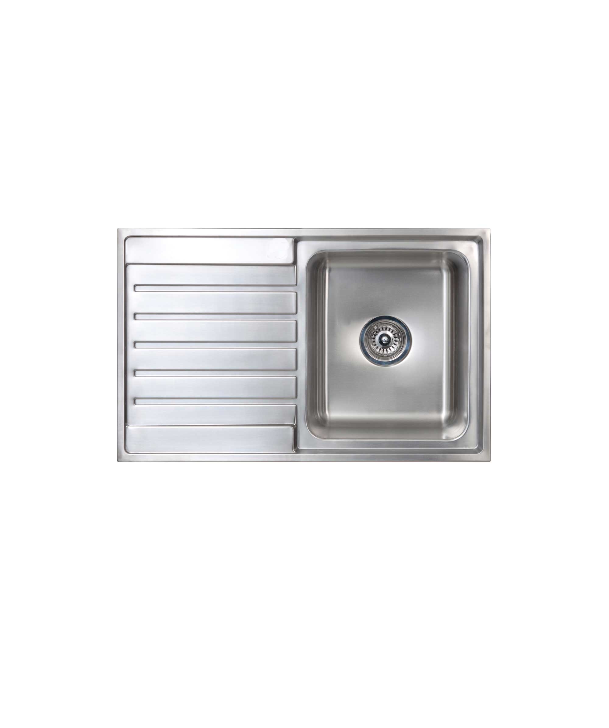 Kubic 100 stainless steel sink with drainer