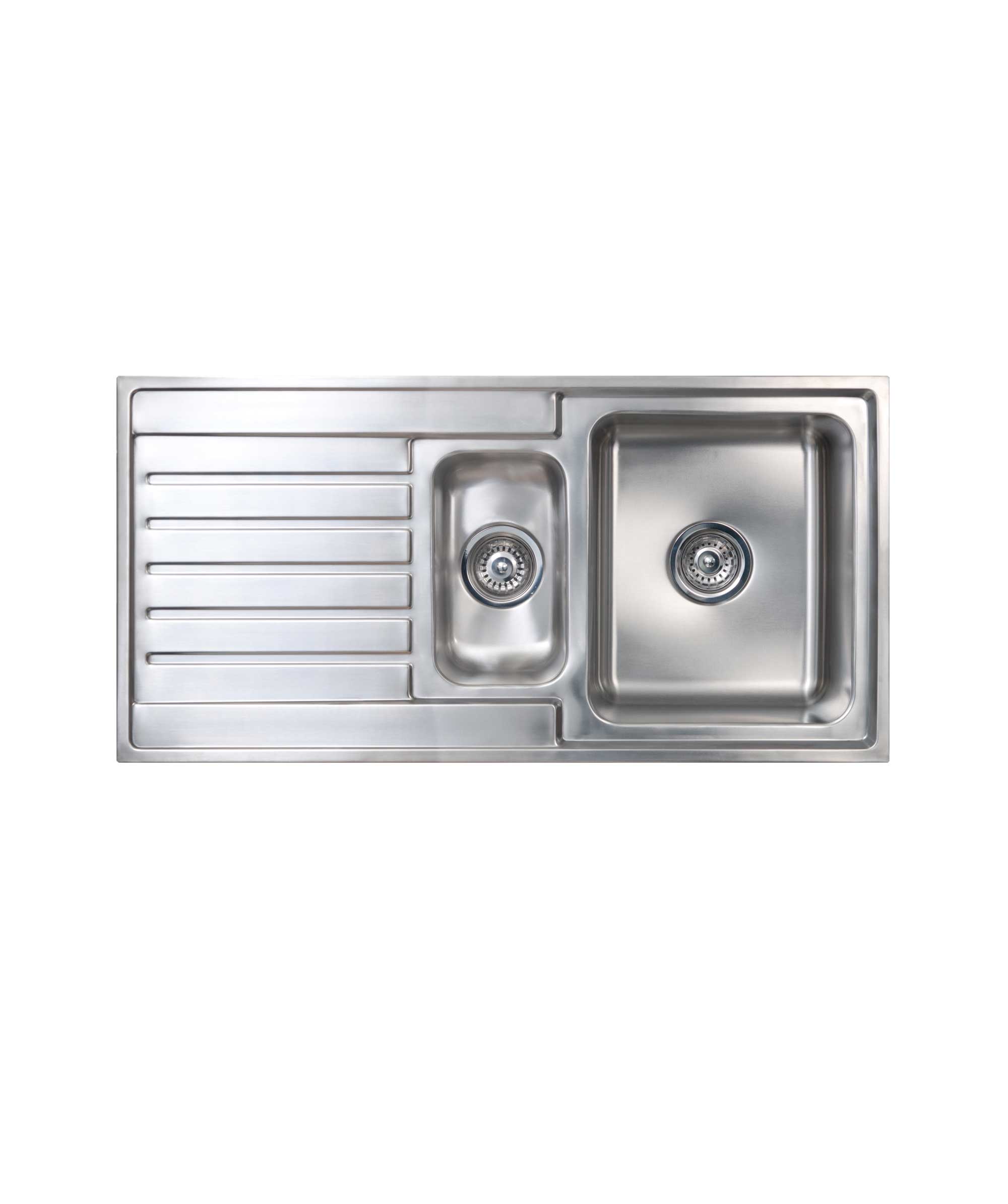 Kubic 150 stainless steel sink with drainer