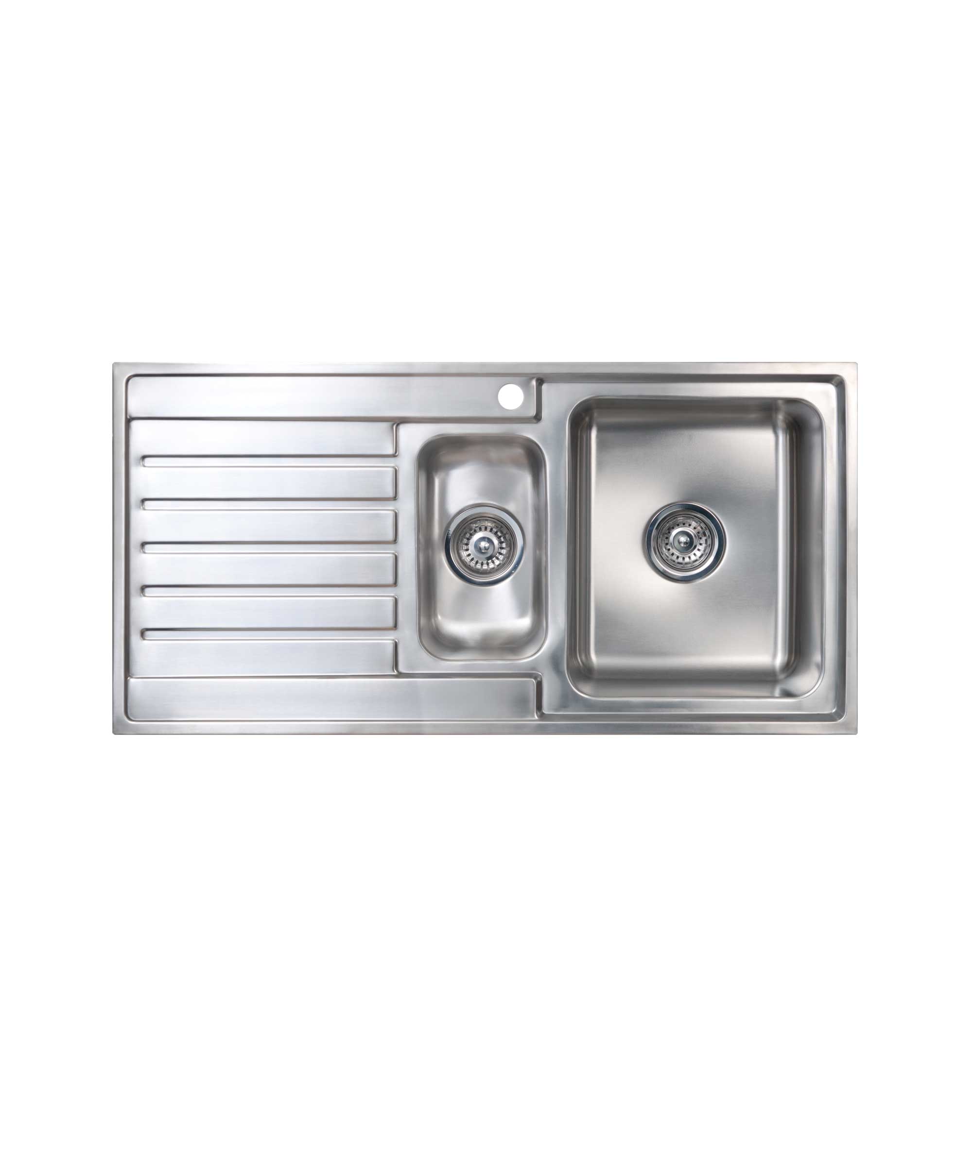Kubic 150 stainless steel sink with drainer