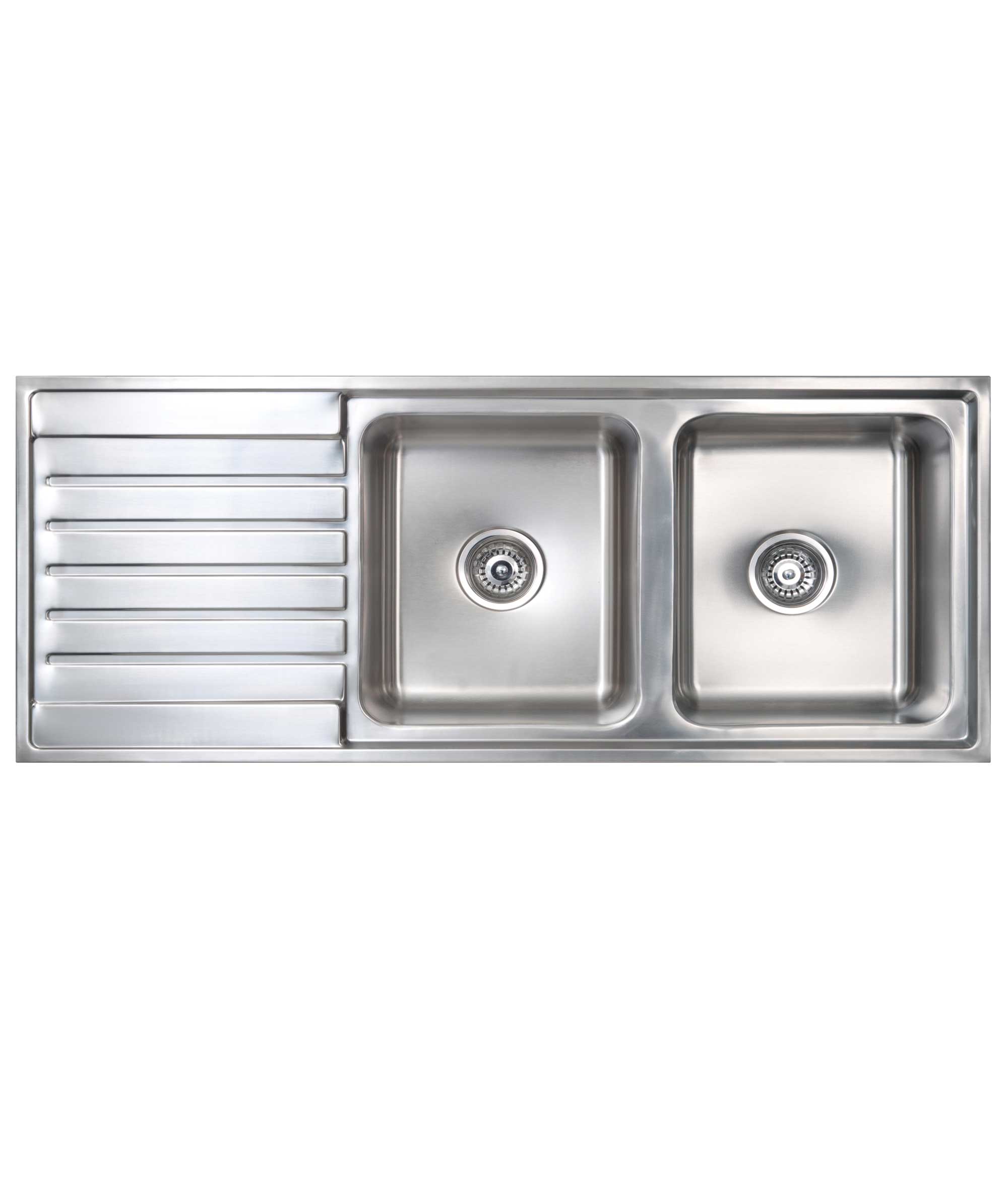 Kubic 200 stainless steel sink with drainer