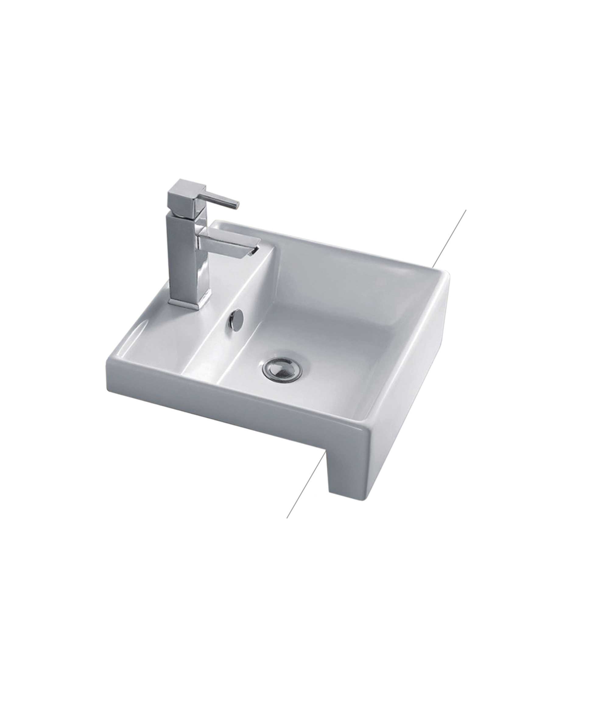 Kyra 215 ceramic basin - White Gloss