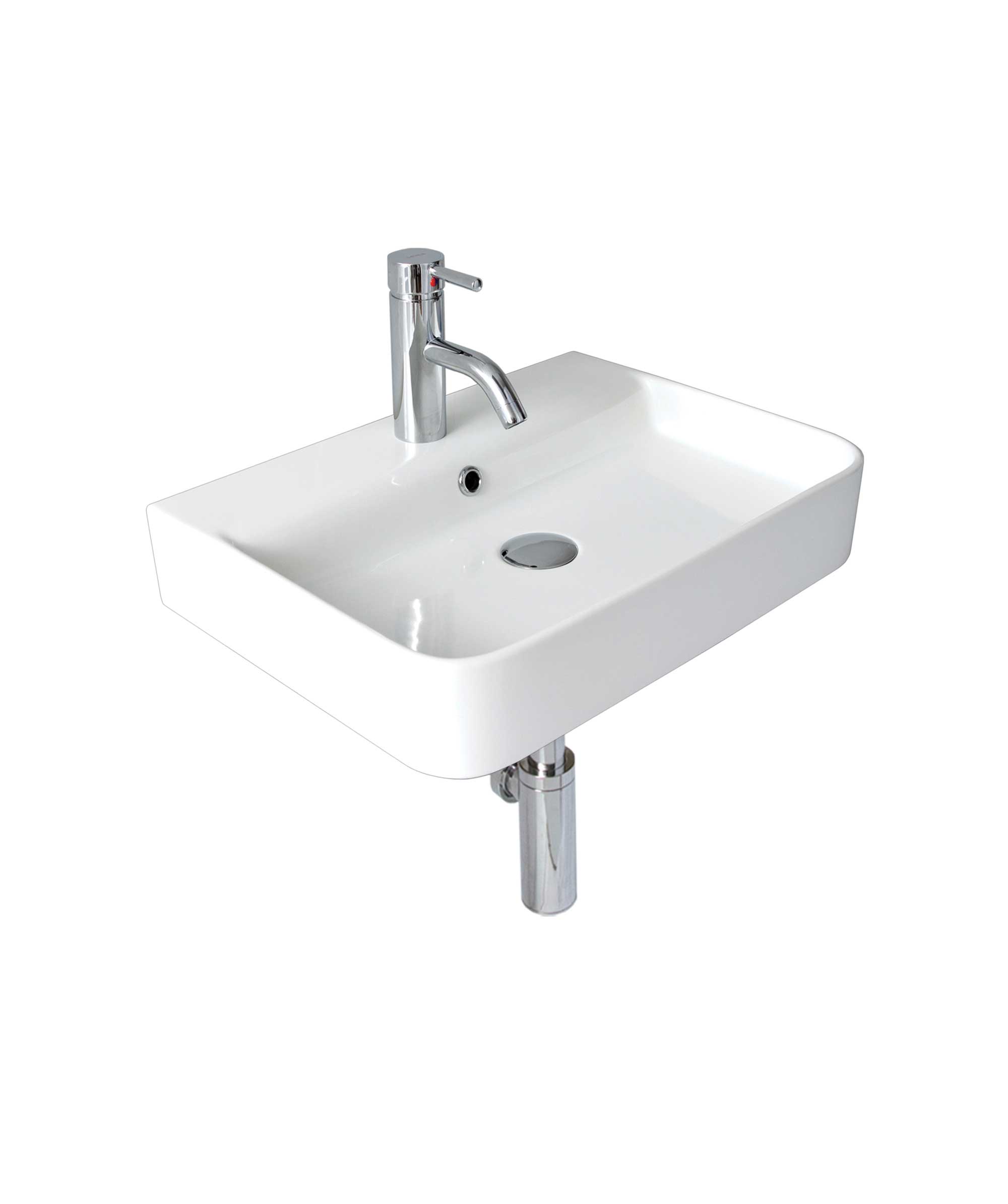 Limni 015 ceramic basin - White Gloss