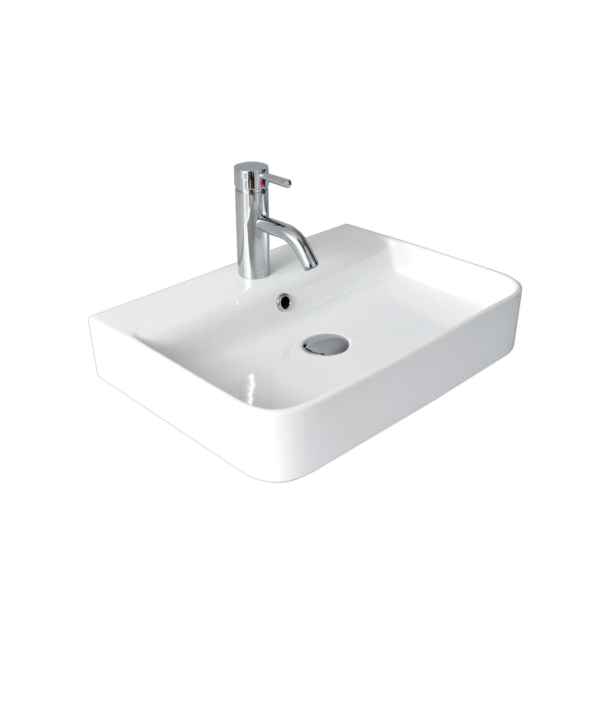 Limni 015 ceramic basin - White Gloss