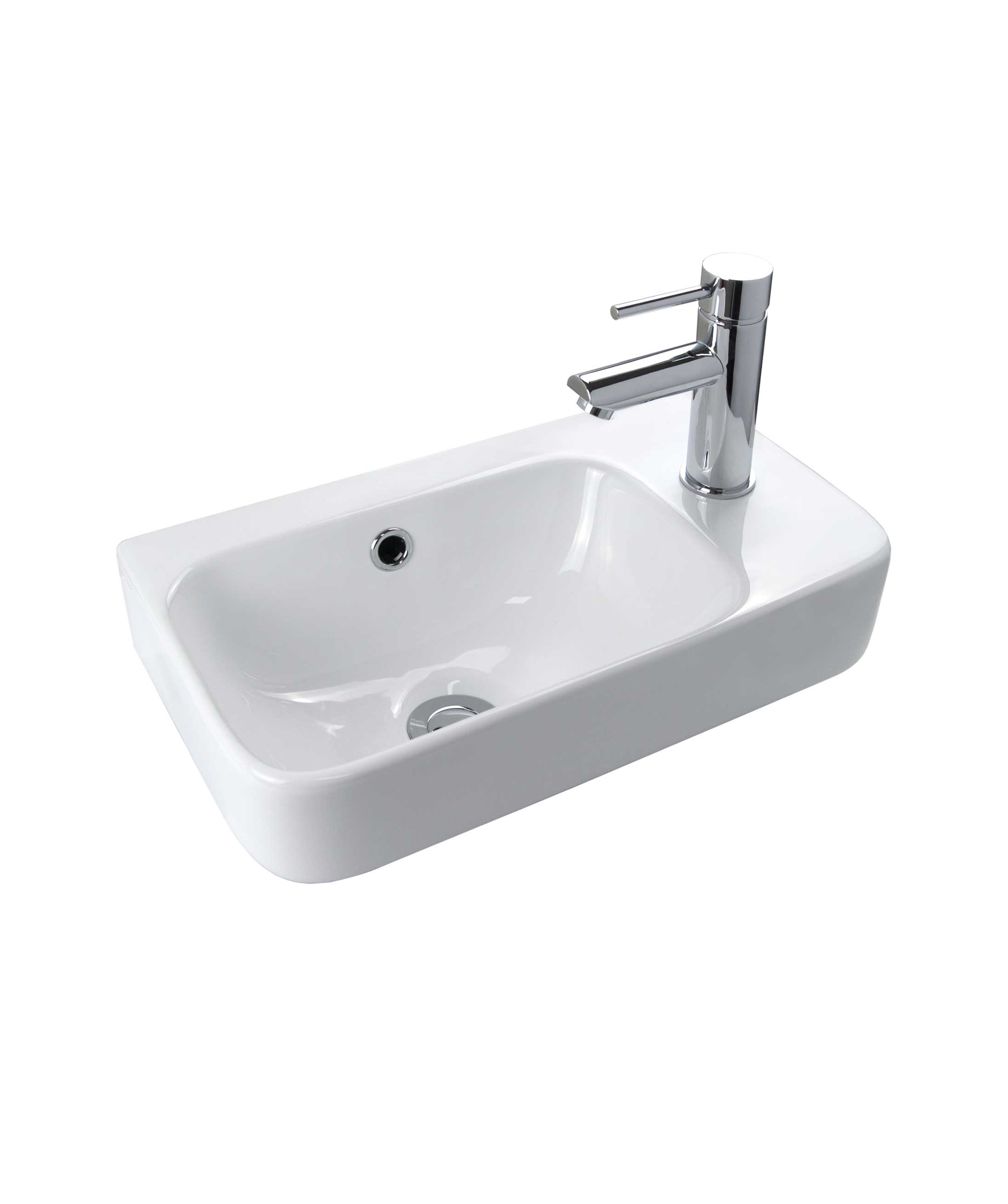 Limni 260 ceramic basin - White Gloss