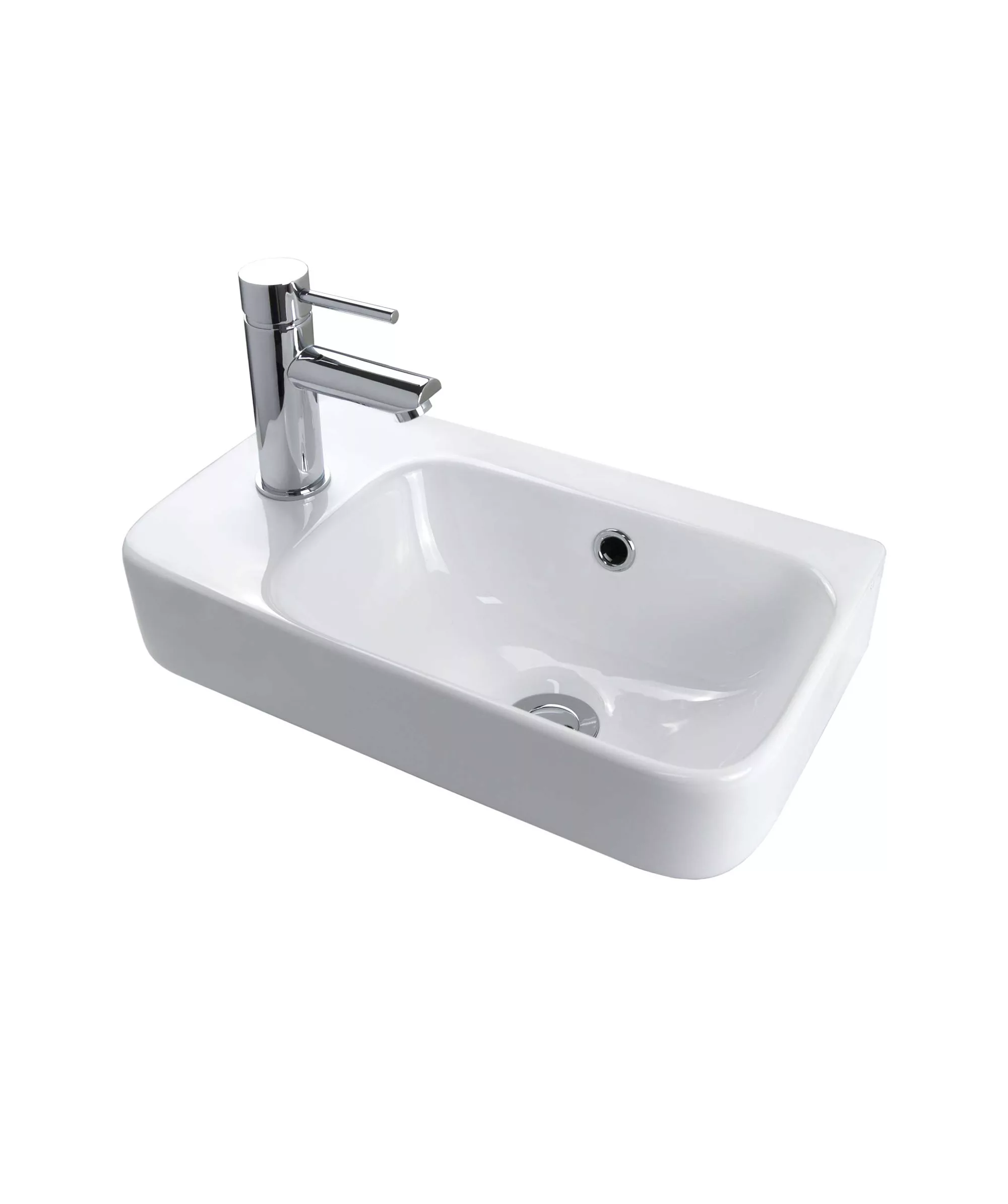 Limni 260 ceramic basin - White Gloss