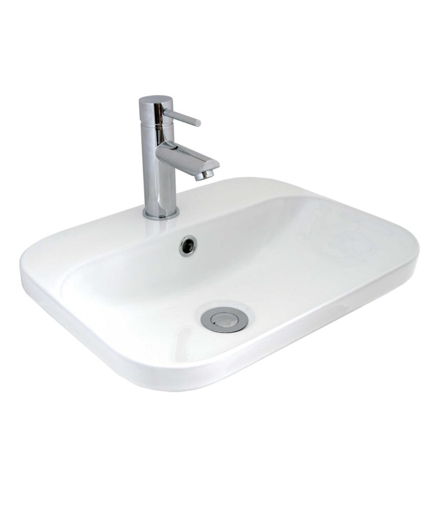Limni 450 ceramic basin - White Gloss
