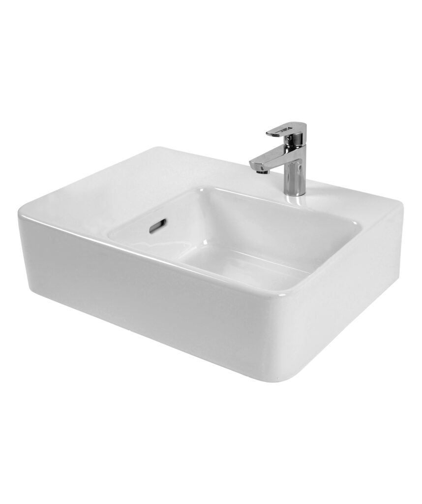 Limni 601 ceramic basin - White Gloss