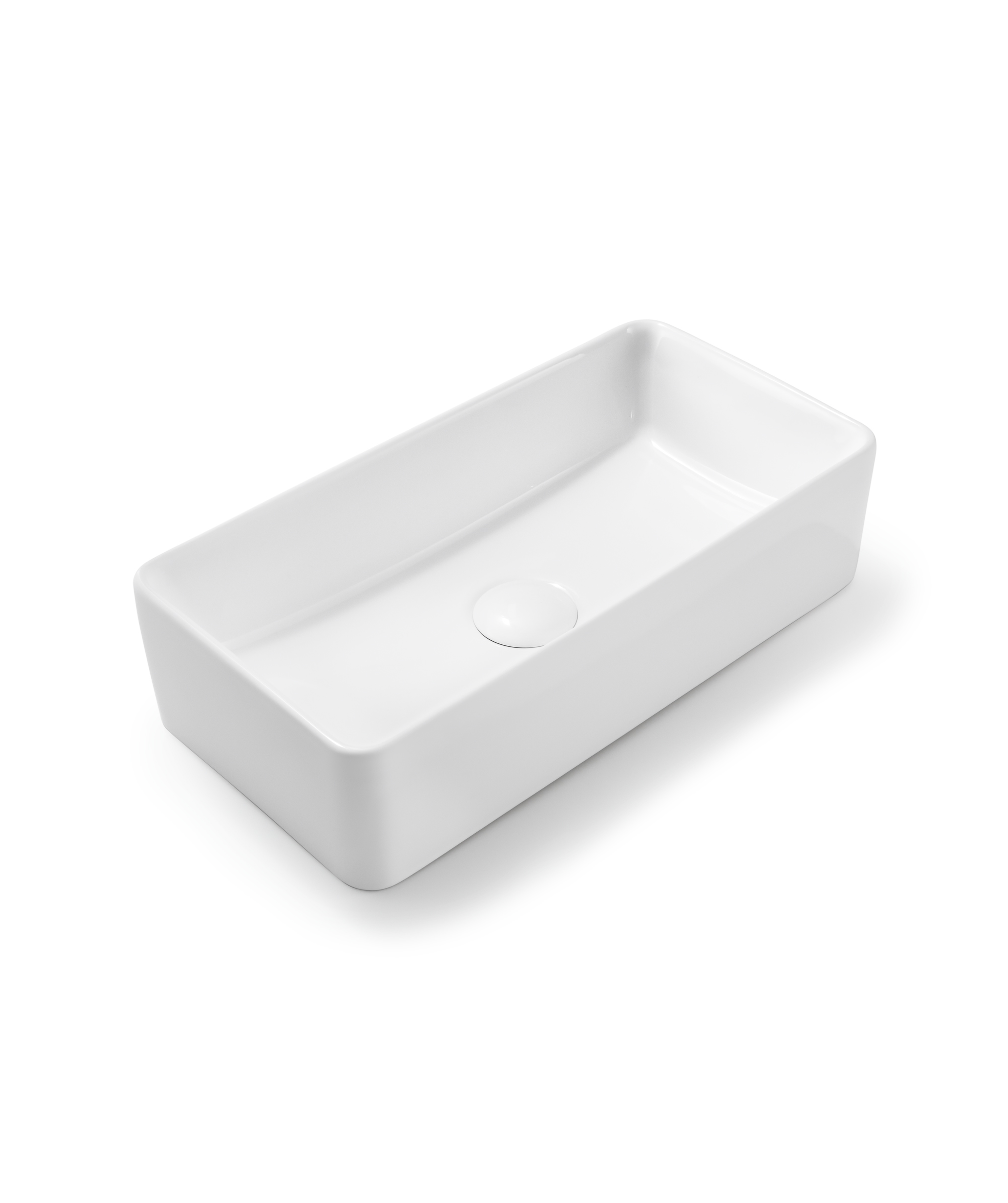 Plati 230 ceramic basin - White Gloss