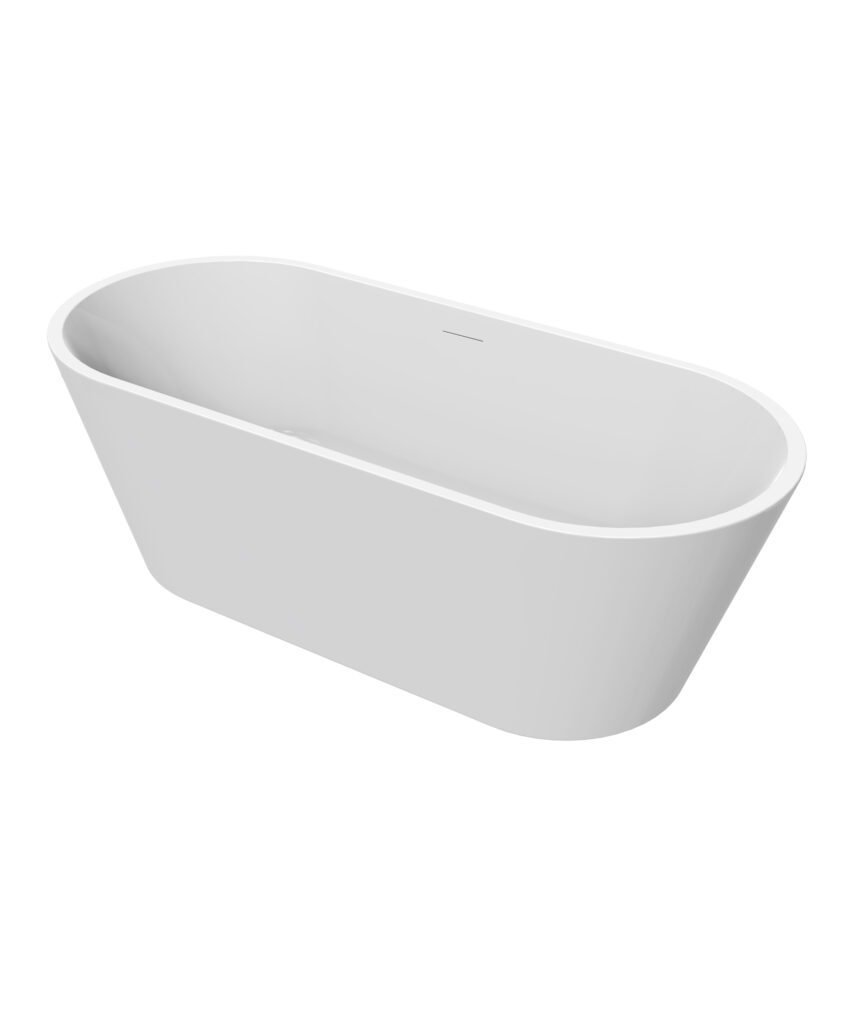 Syros 105 freestanding bath - with integrated slot overflow