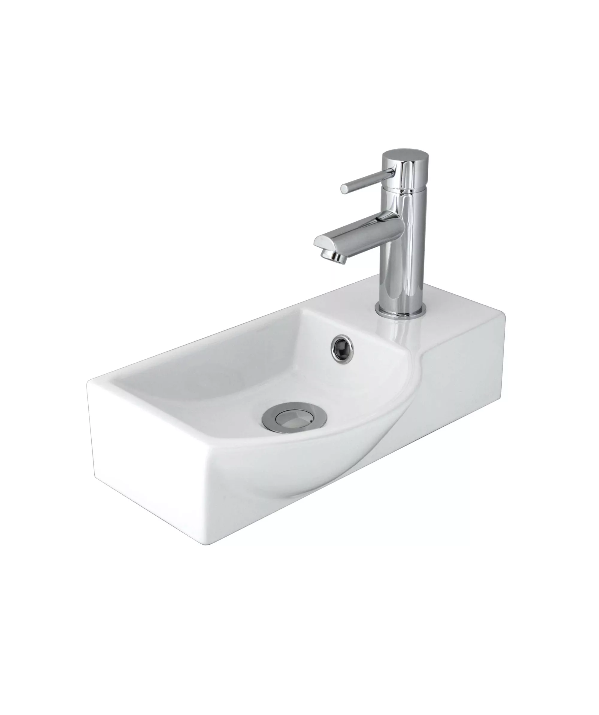 Syros 405 ceramic basin - White Gloss