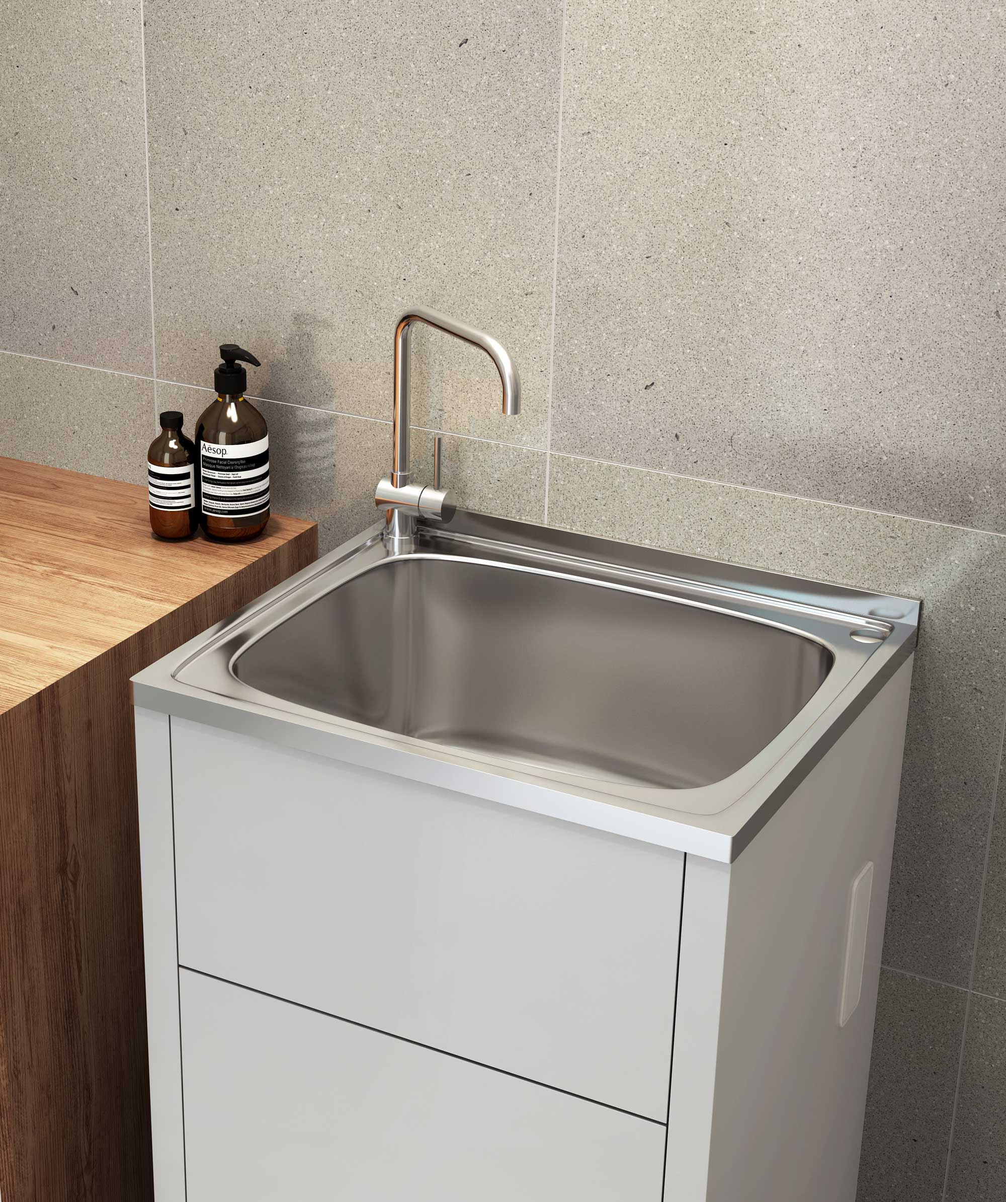 Tilos 600 laundry sink and cabinet 45 litre