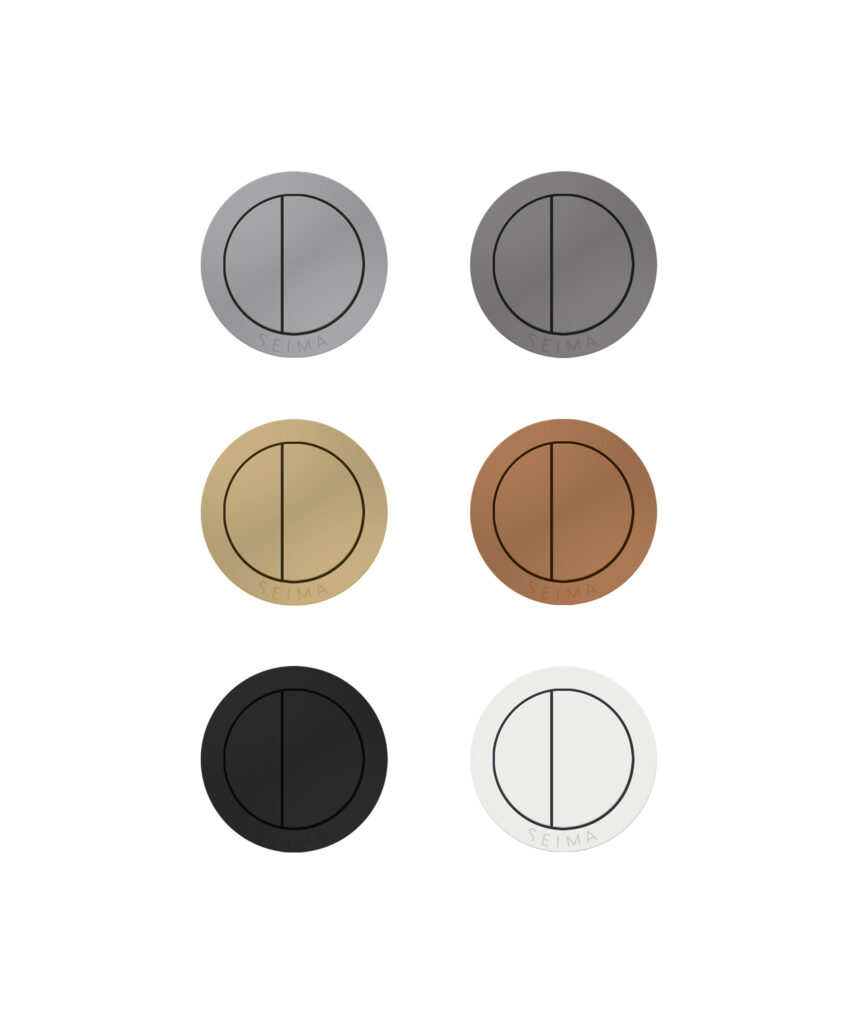 Toilet Colour - Colour Flush Buttons for selected Wall Faced toilet suites