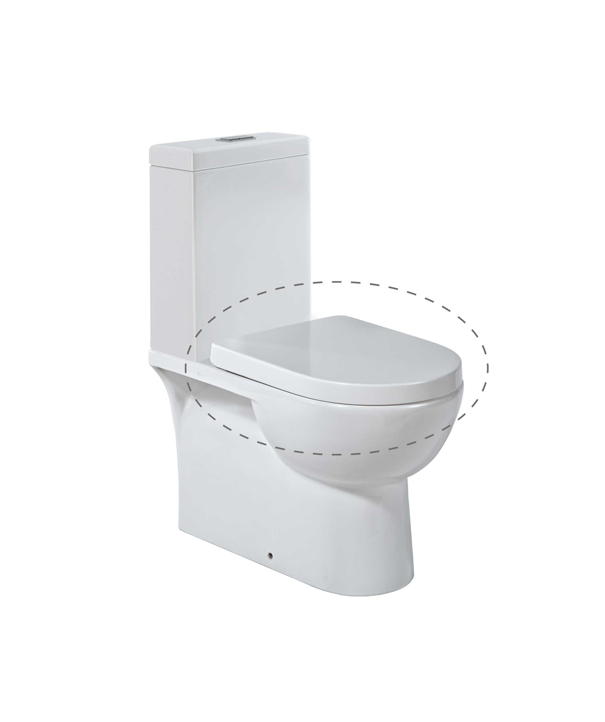 Toilet seat - for Chios Wall Faced