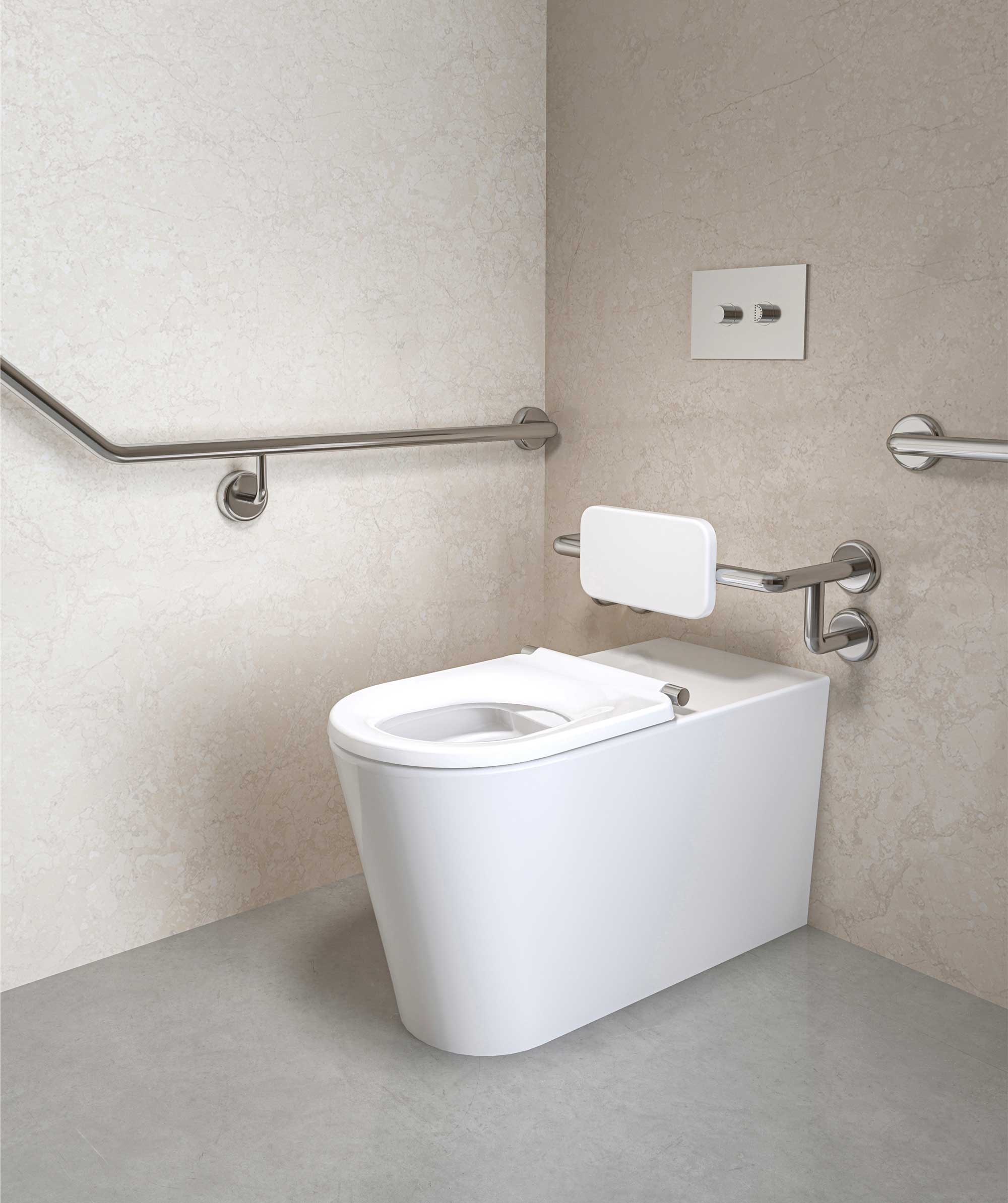 Toilet Backrest to suit Care toilet suites - Accessible compliant
