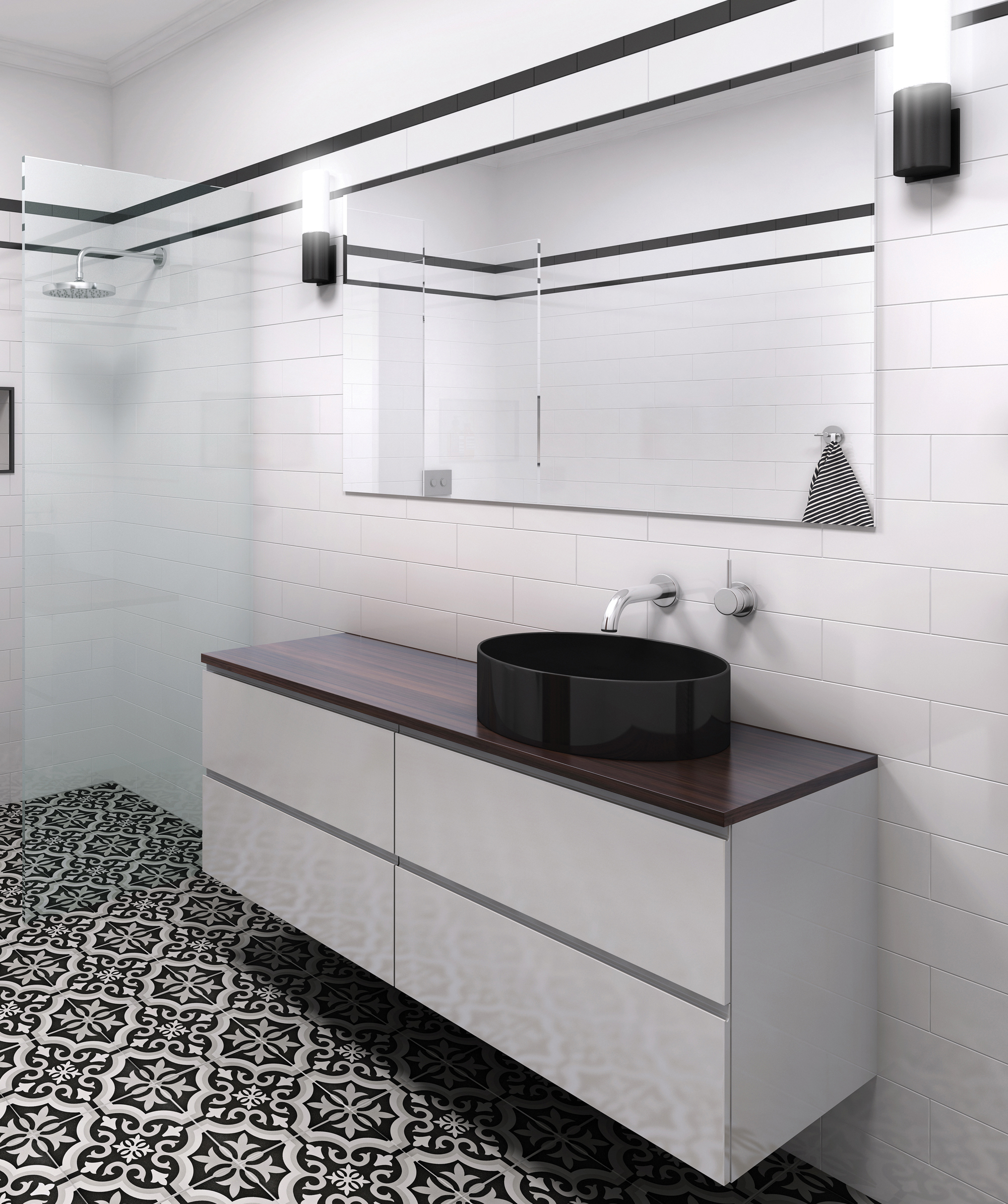 Arko 027 ceramic basin - Black Silk Matte