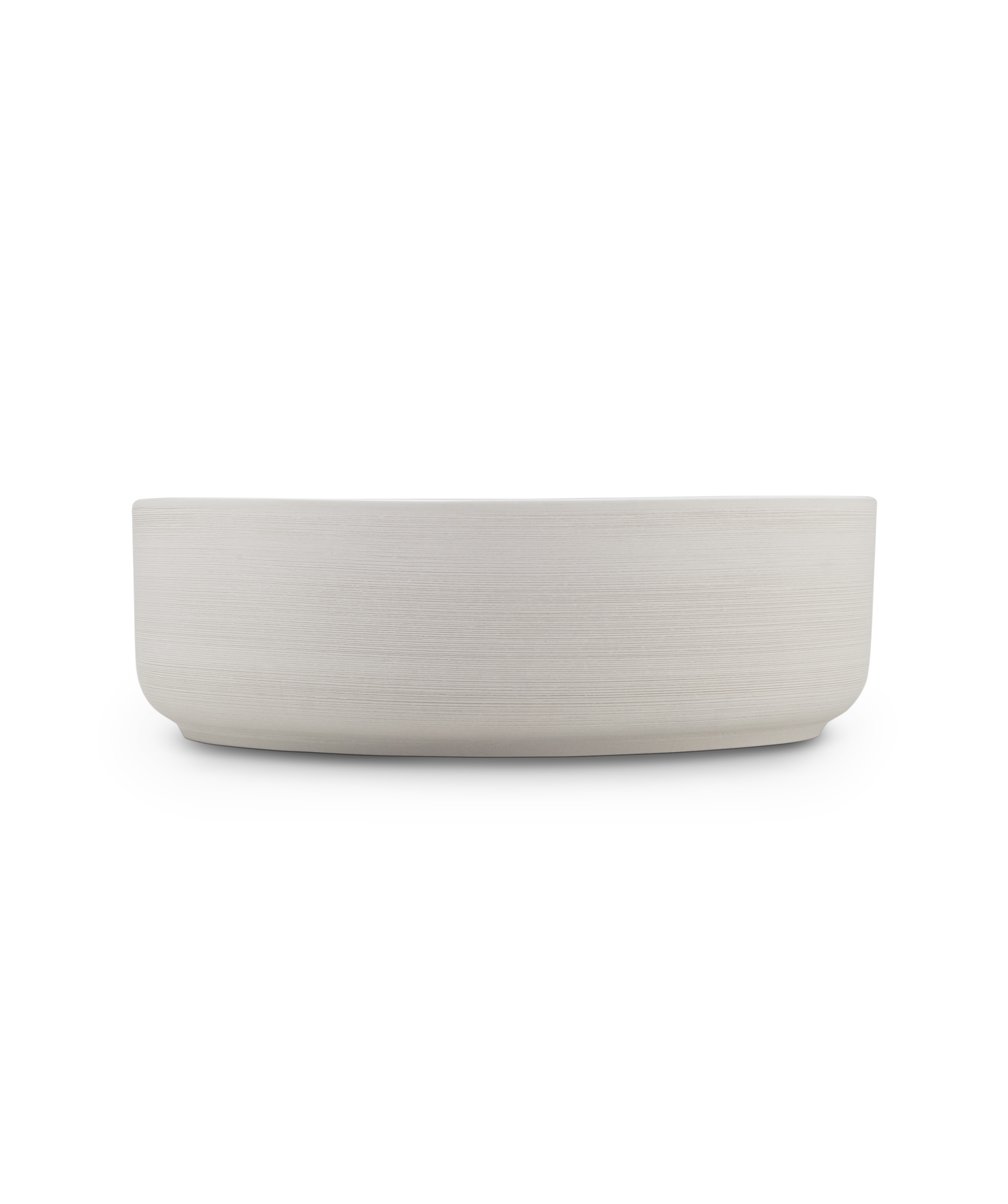 Arko 355 ceramic basin - White Texture outer, White Gloss inner
