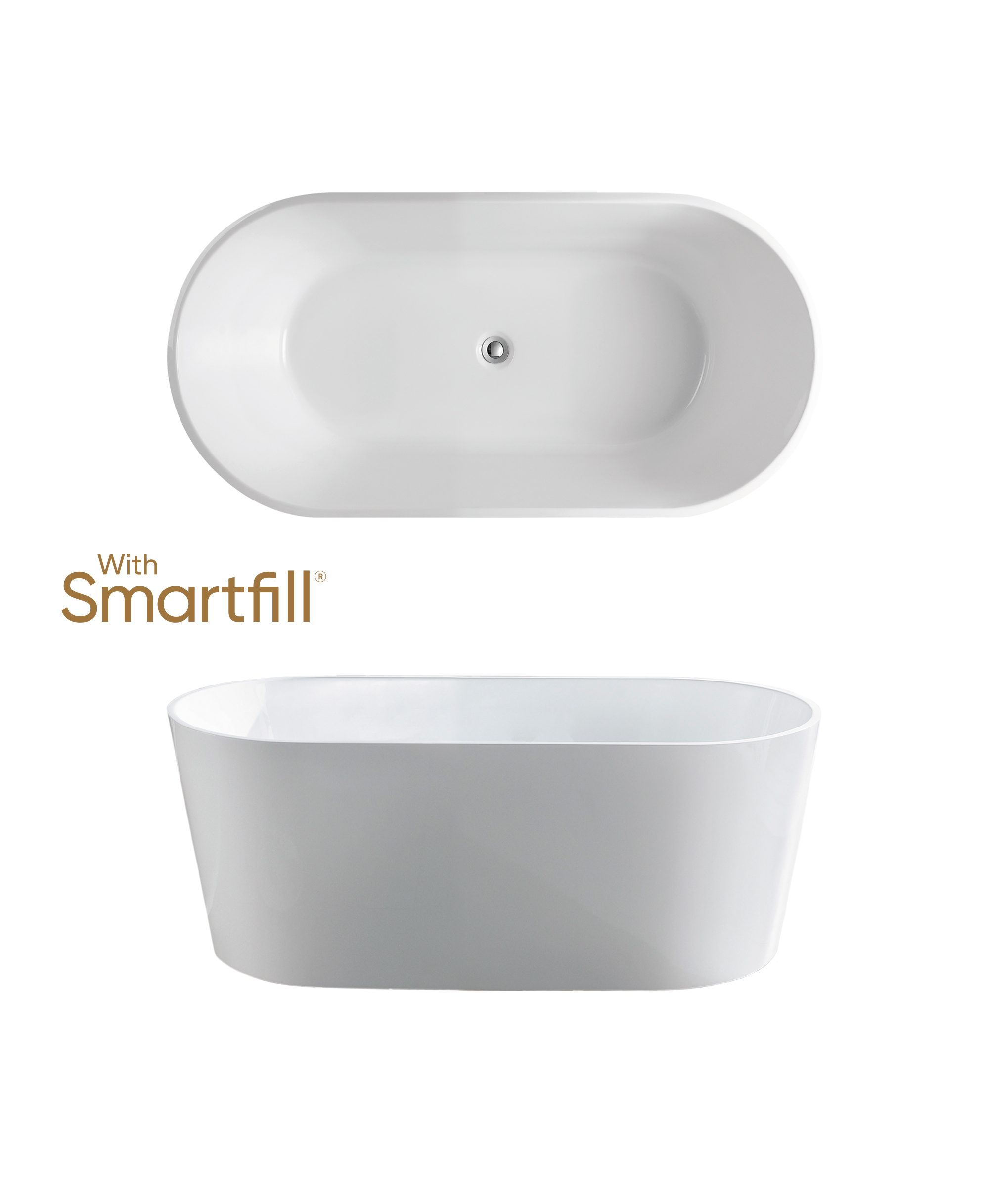 Limni 101 freestanding bath - with Smartfill system