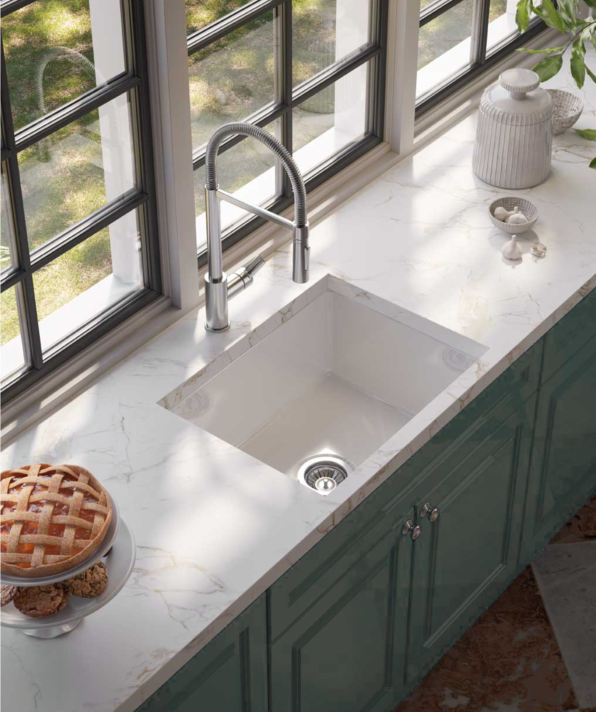 Odessa 560 Dual Mount fireclay ceramic sink + optional extras