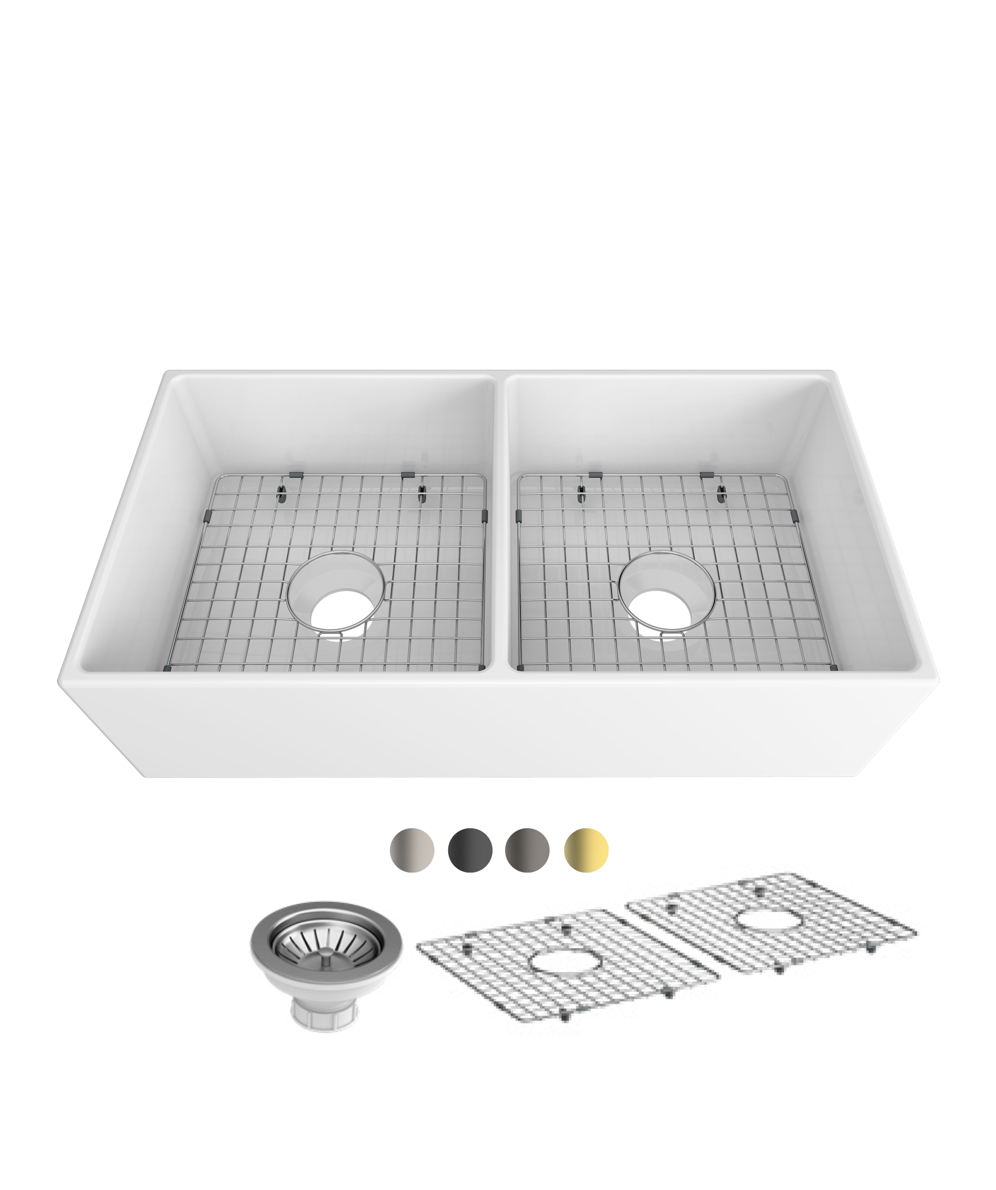 Odessa 915 Apron Front fireclay ceramic sink + optional extras
