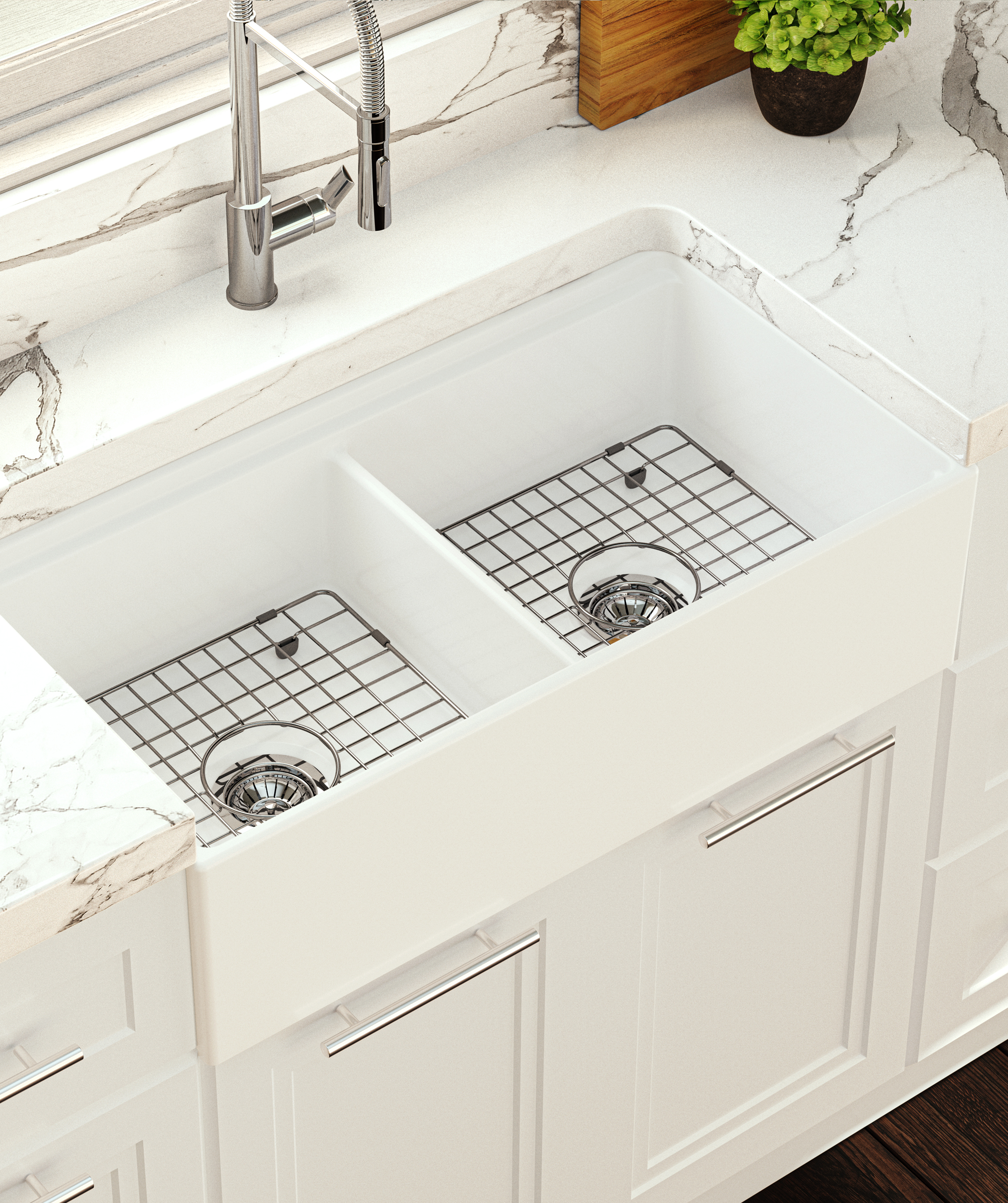 Odessa 922 Workstation fireclay ceramic sink + optional extras