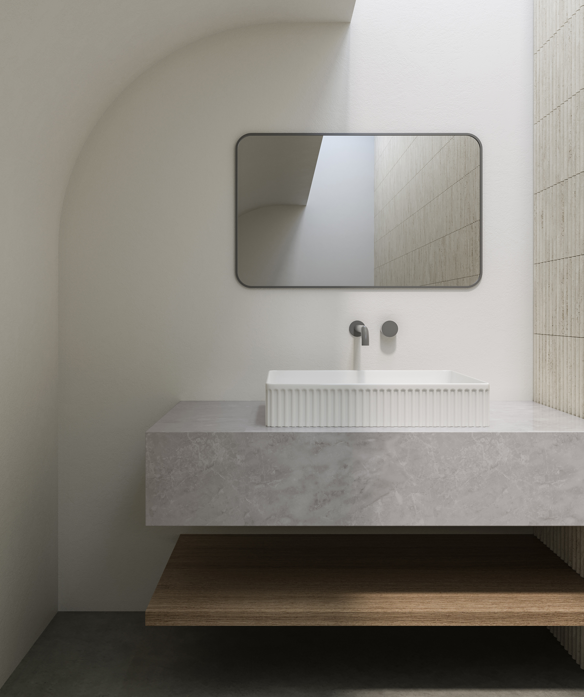 Cleo 501 ceramic basin - White Gloss