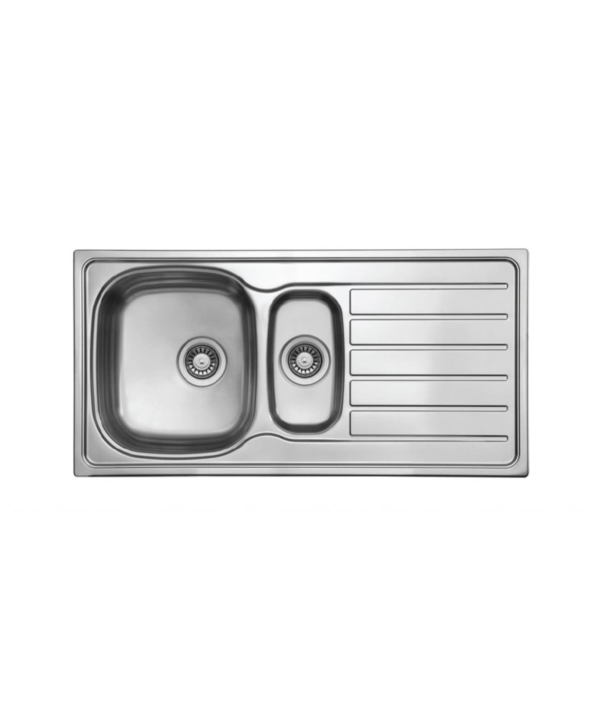 Acero 1000 stainless steel sink with drainer