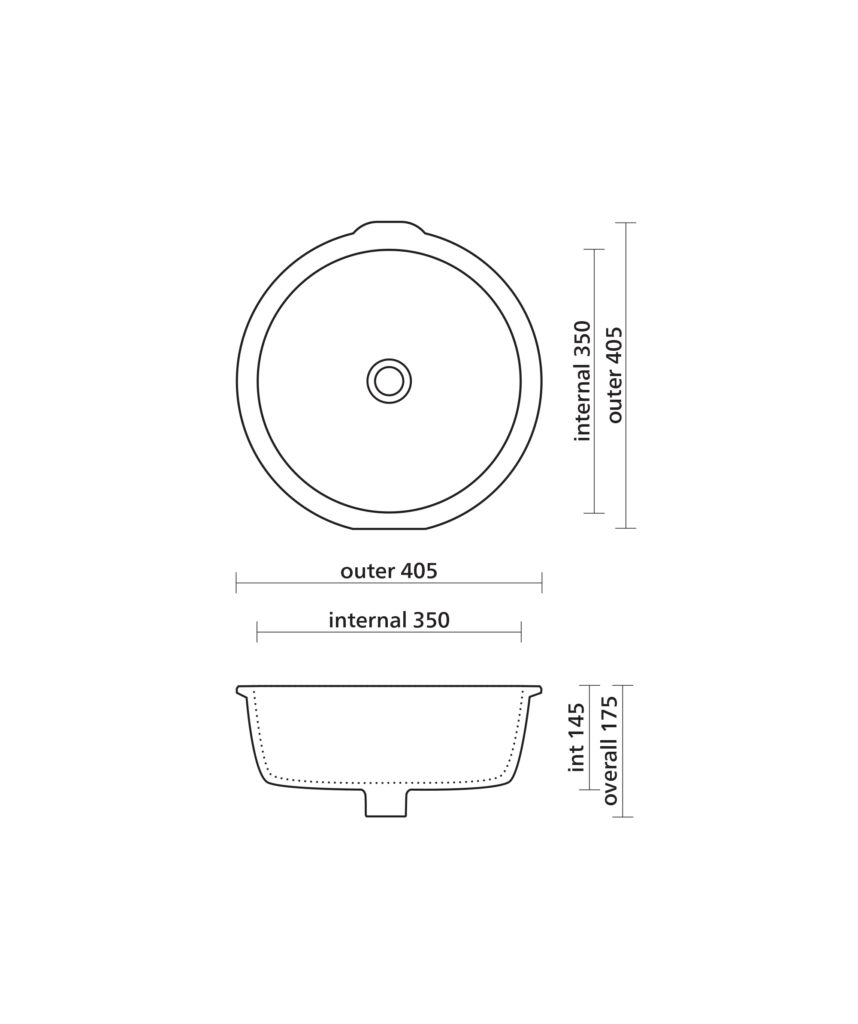 Arko 405 ceramic basin - White Gloss