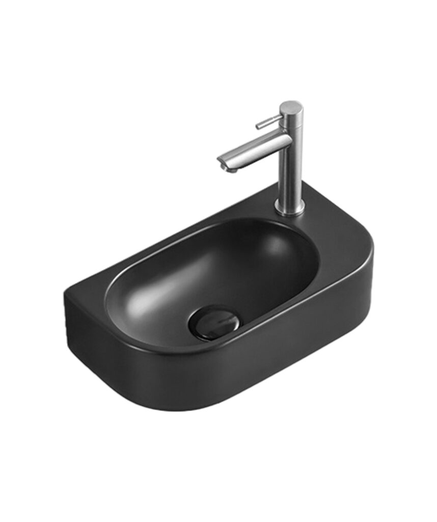 Arko 485 ceramic basin - Black Silk Matte