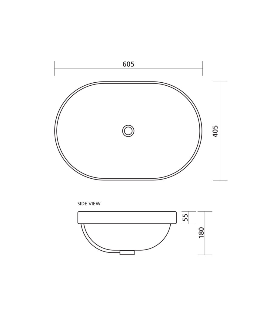 Arko 605 ceramic basin - White Gloss