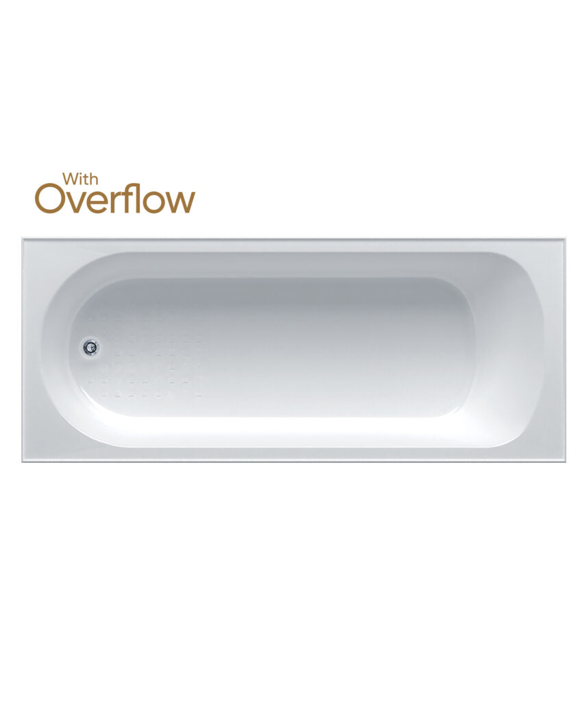 Chios 102 (Tondo) inset bath - with overflow basic and Plug+Waste