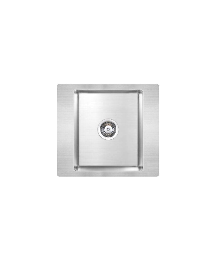 Kubic 510 Care stainless steel sink with tap landing