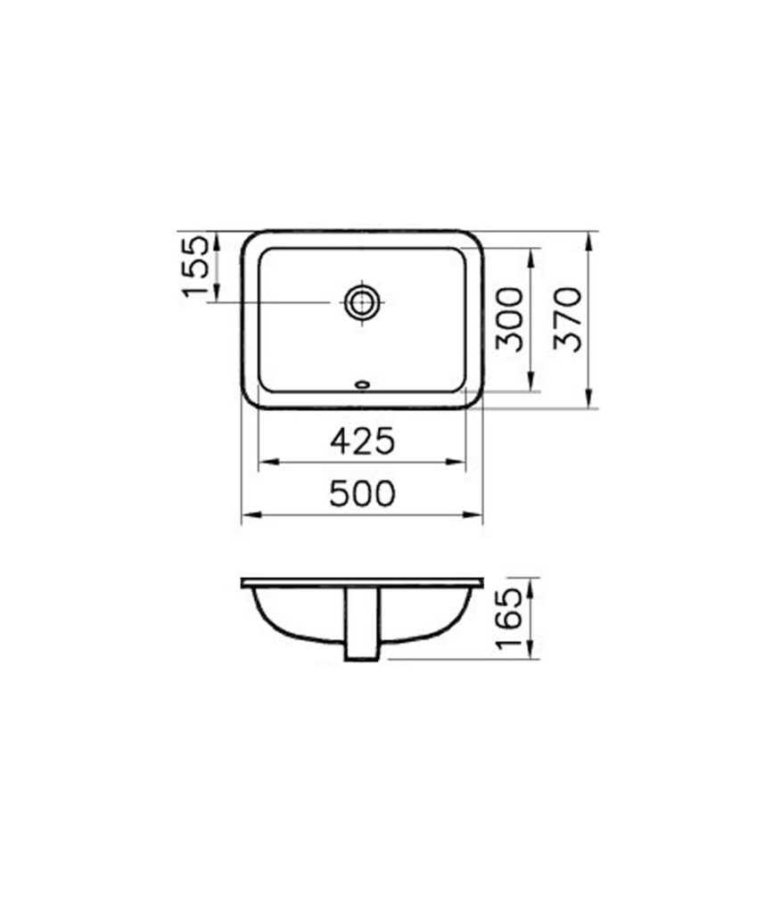 Limni 430 ceramic basin - White Gloss