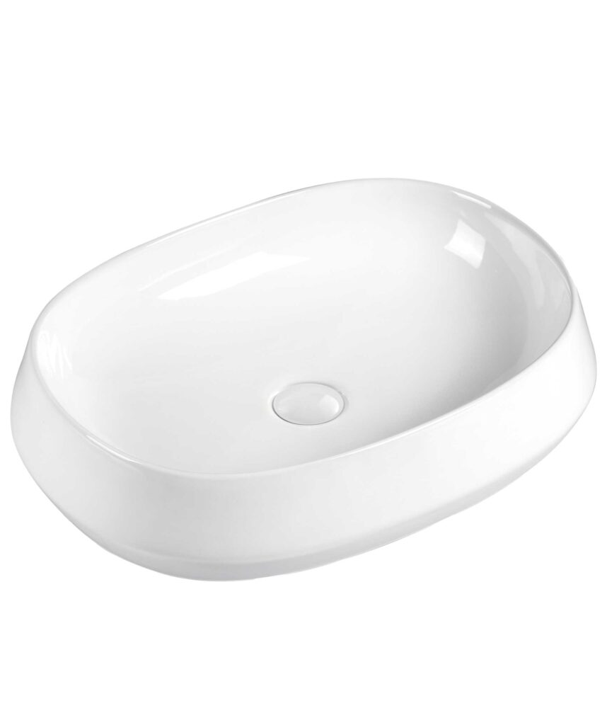 Loni 540 ceramic basin - White Gloss