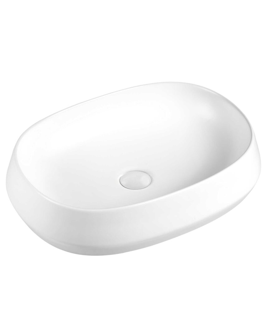 Loni 540 ceramic basin - White Silk Matte