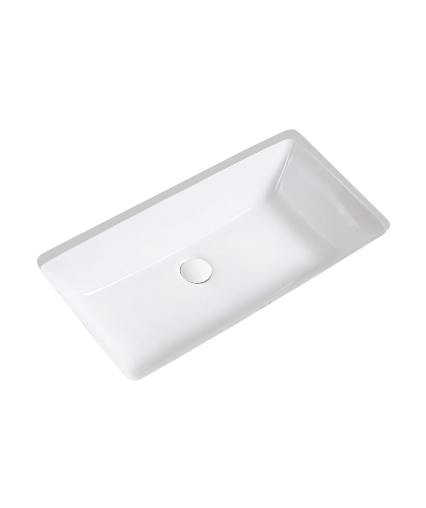 Plati 700 ceramic basin - White Gloss