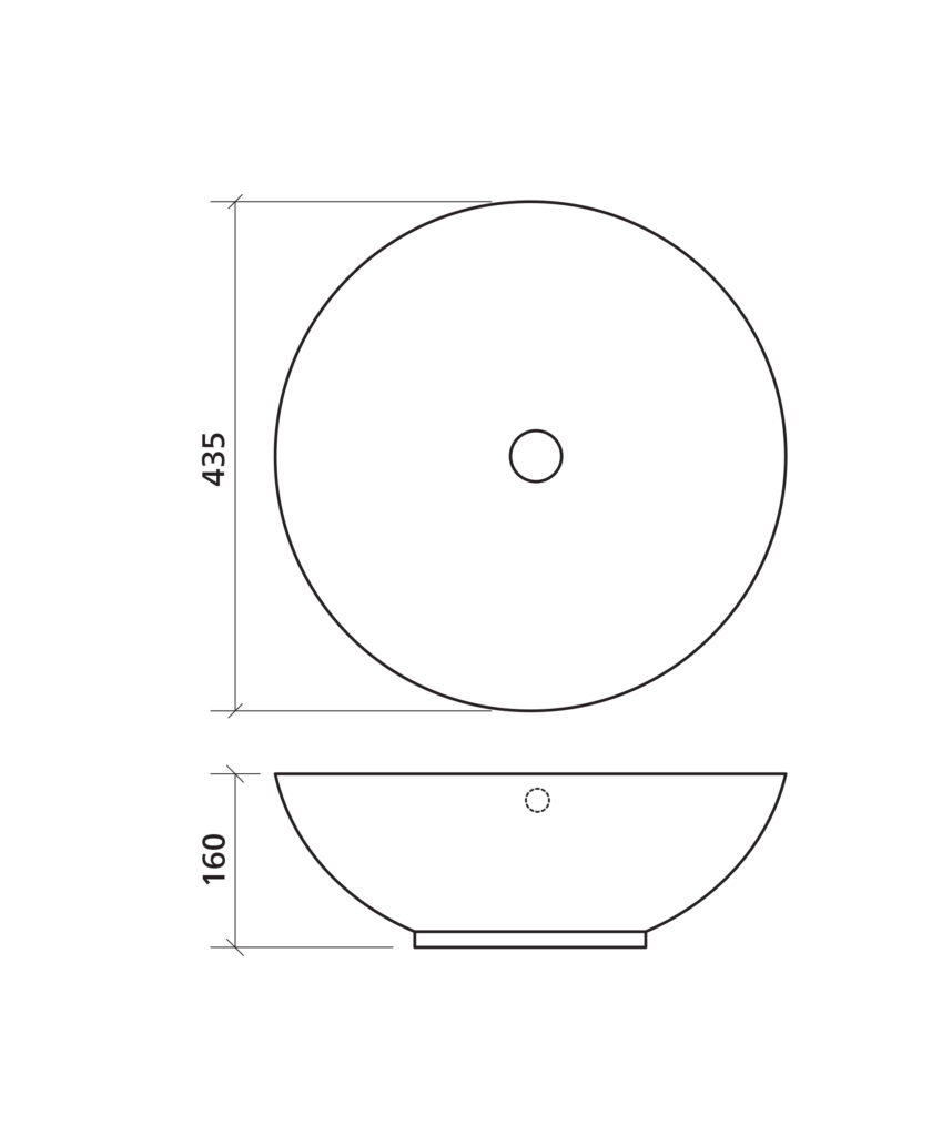 Syros 435 ceramic basin - White Gloss